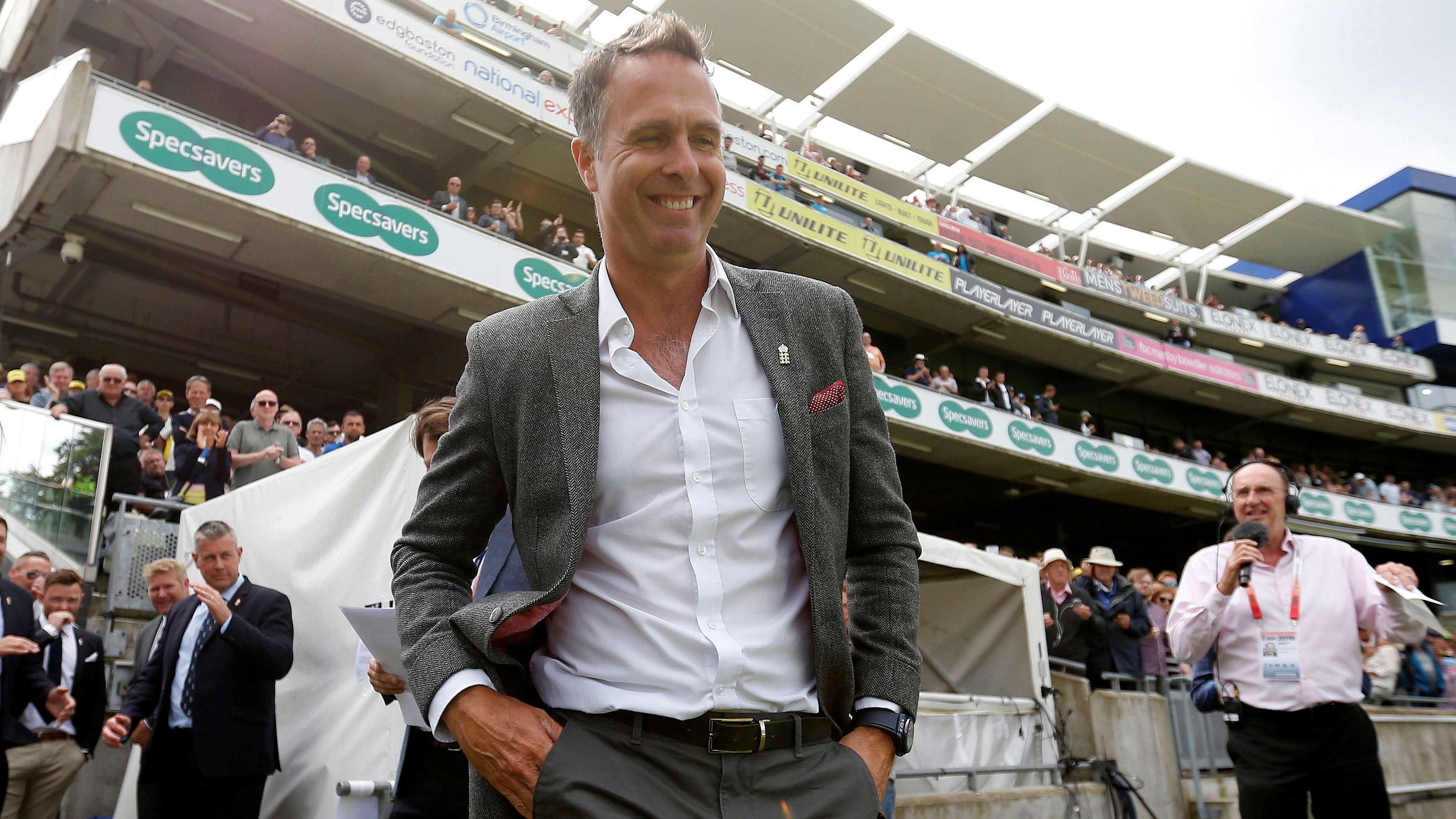 <div class="paragraphs"><p>A file photo of former England cricketer Michael Vaughan during a break in 2019.</p></div>