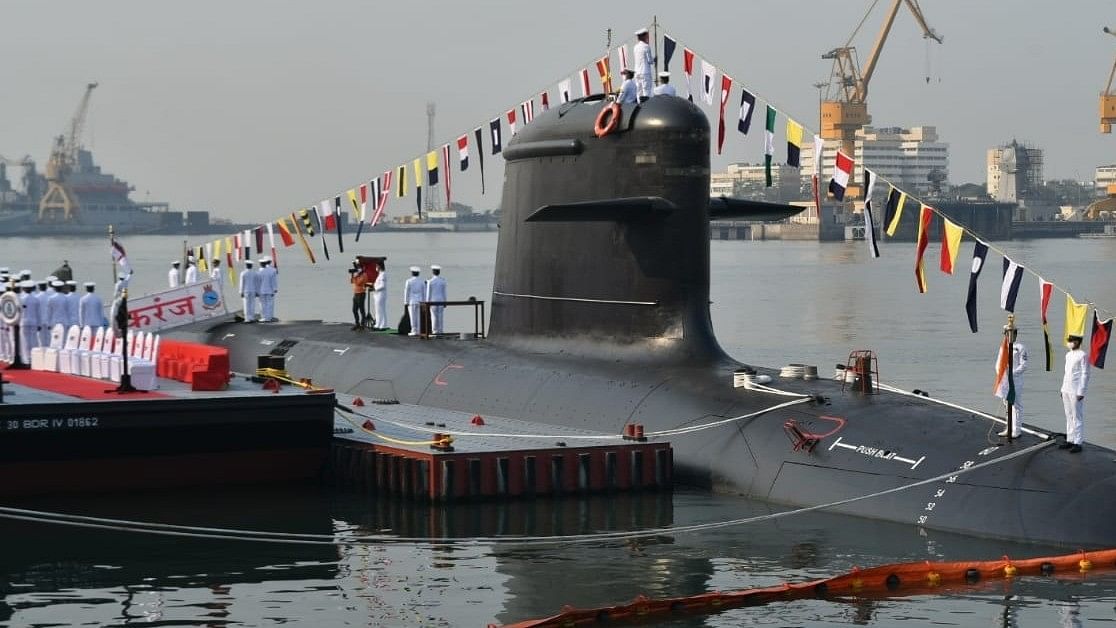 <div class="paragraphs"><p>File Photo: INS Karanj, the third Kalvari class (Scorpene) submarine commissioned at Naval Dockyard Mumbai. </p></div>