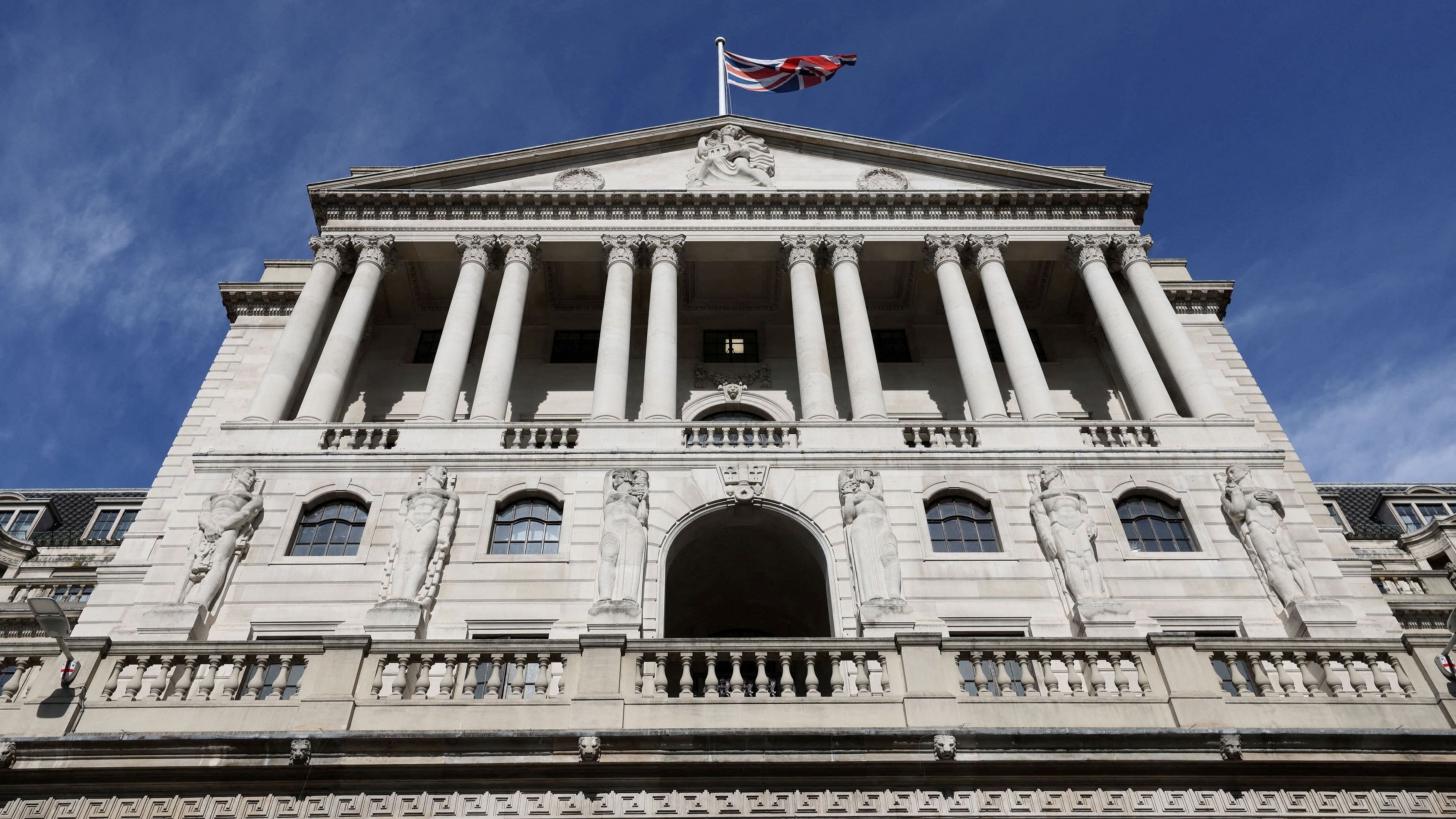 <div class="paragraphs"><p>FILE PHOTO: A general view of the Bank of England in the City of London Britain.</p></div>