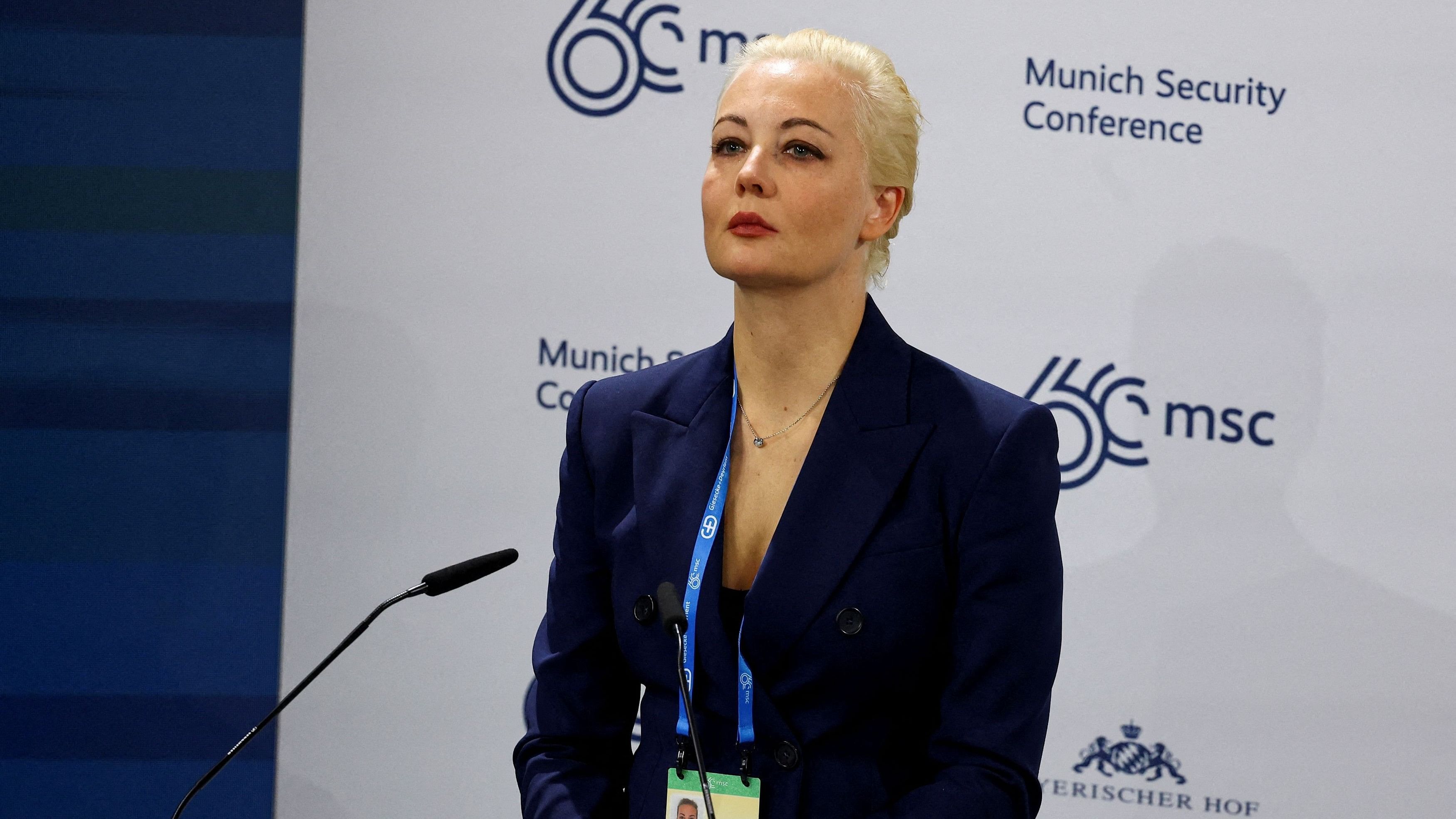<div class="paragraphs"><p>A file photo of&nbsp;Russian late opposition leader Alexei Navalny's wife Yulia at the Munich Security Conference.</p></div>