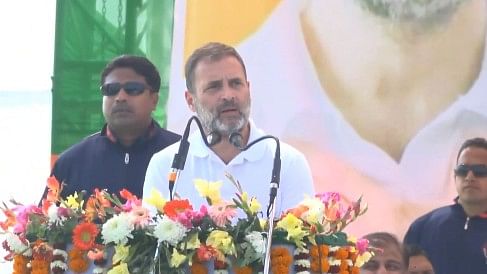 <div class="paragraphs"><p>Screeengrab of Congress leader Rahul Gandhi addressing people in Raigarh, Chhattisgarh.</p></div>