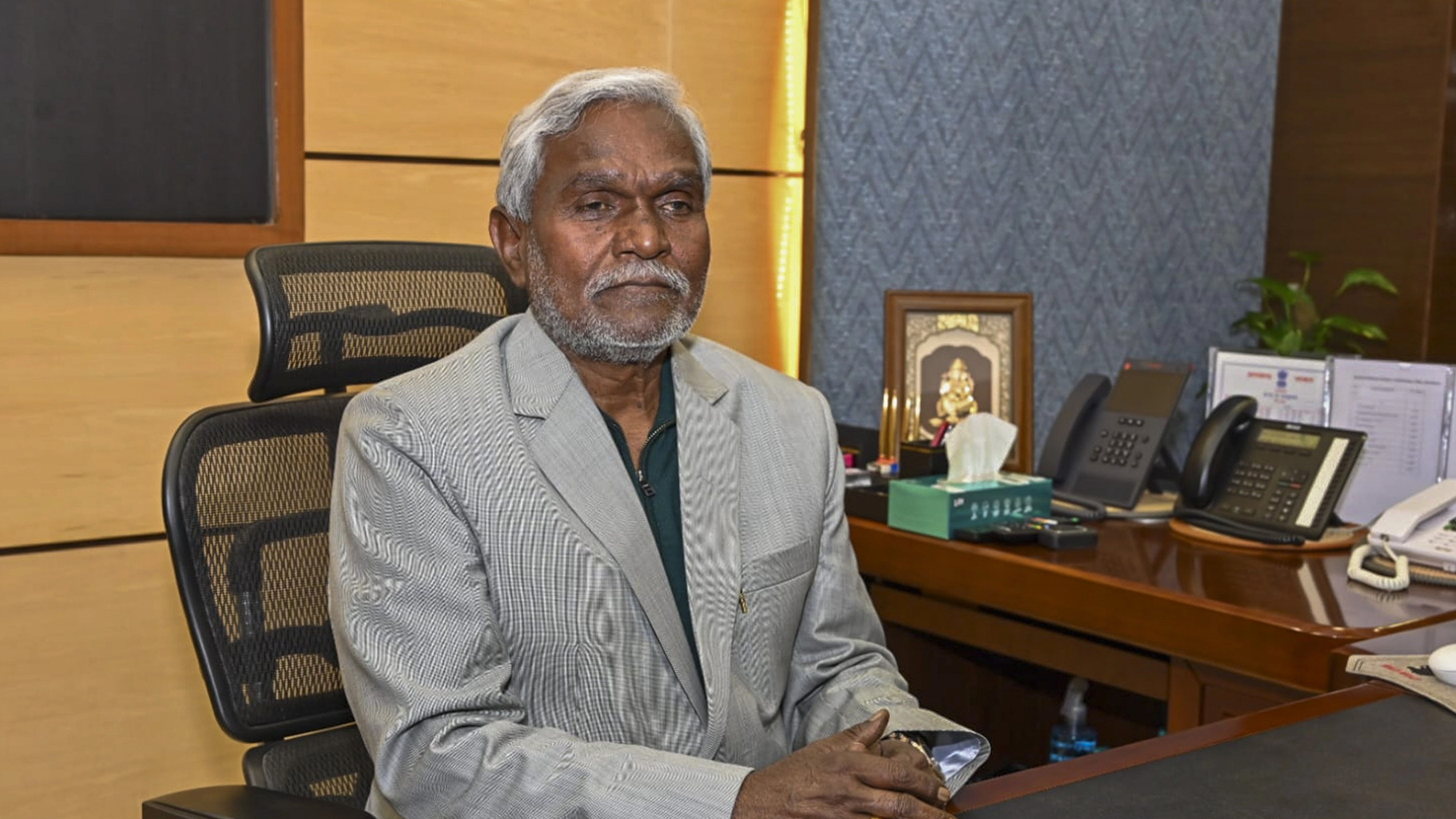 <div class="paragraphs"><p>Newly sworn-in Jharkhand Chief Minister Champai Soren, at the State Secretariat in Ranchi, Friday, Feb. 2, 2024.</p></div>