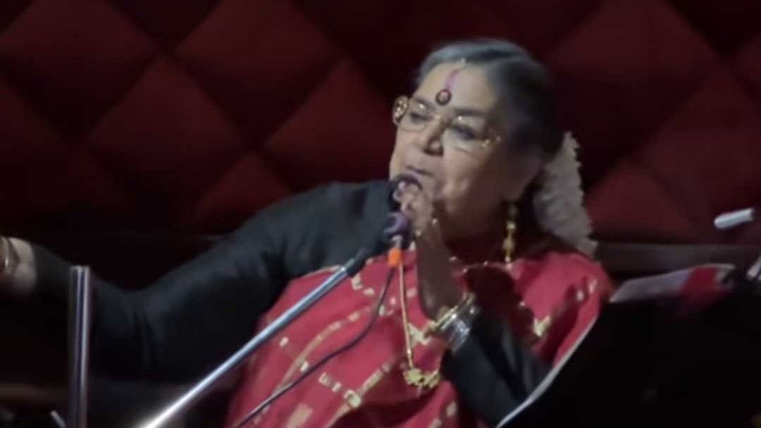 <div class="paragraphs"><p>A screengrab of Uthup singing at Kolkata's Trincas restaurant.&nbsp;</p></div>