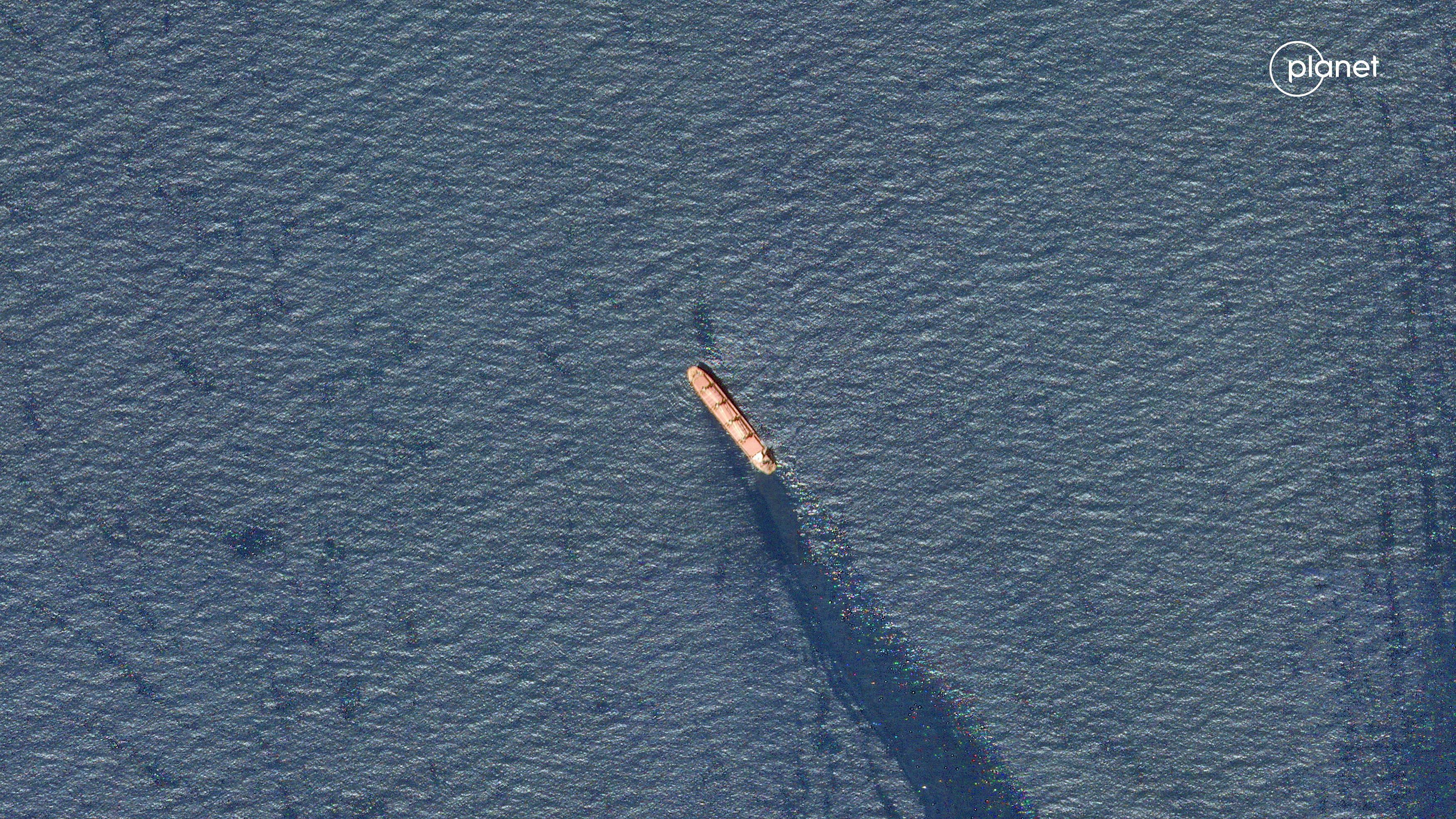 <div class="paragraphs"><p>A satellite image shows the Belize-flagged and UK-owned cargo ship Rubymar, which was attacked by Yemen's Houthis, according to the US military's Central Command, on the Red Sea, February 20, 2024. </p></div>