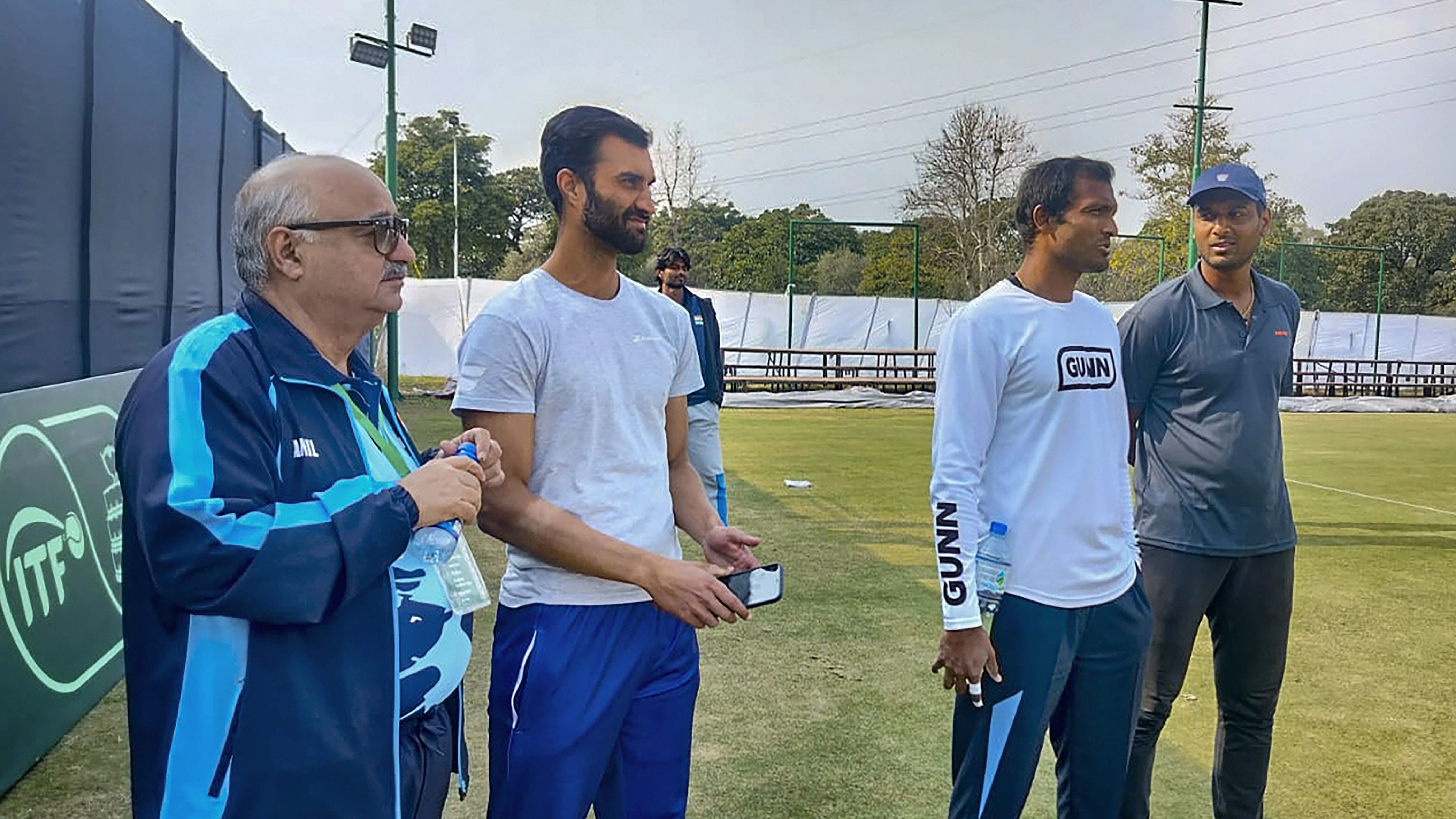 <div class="paragraphs"><p> Islamabad: Indian team at Islamabad Sports Complex ahead of the Davis Cup 2024 tie against Pakistan, in Islamabad. </p></div>