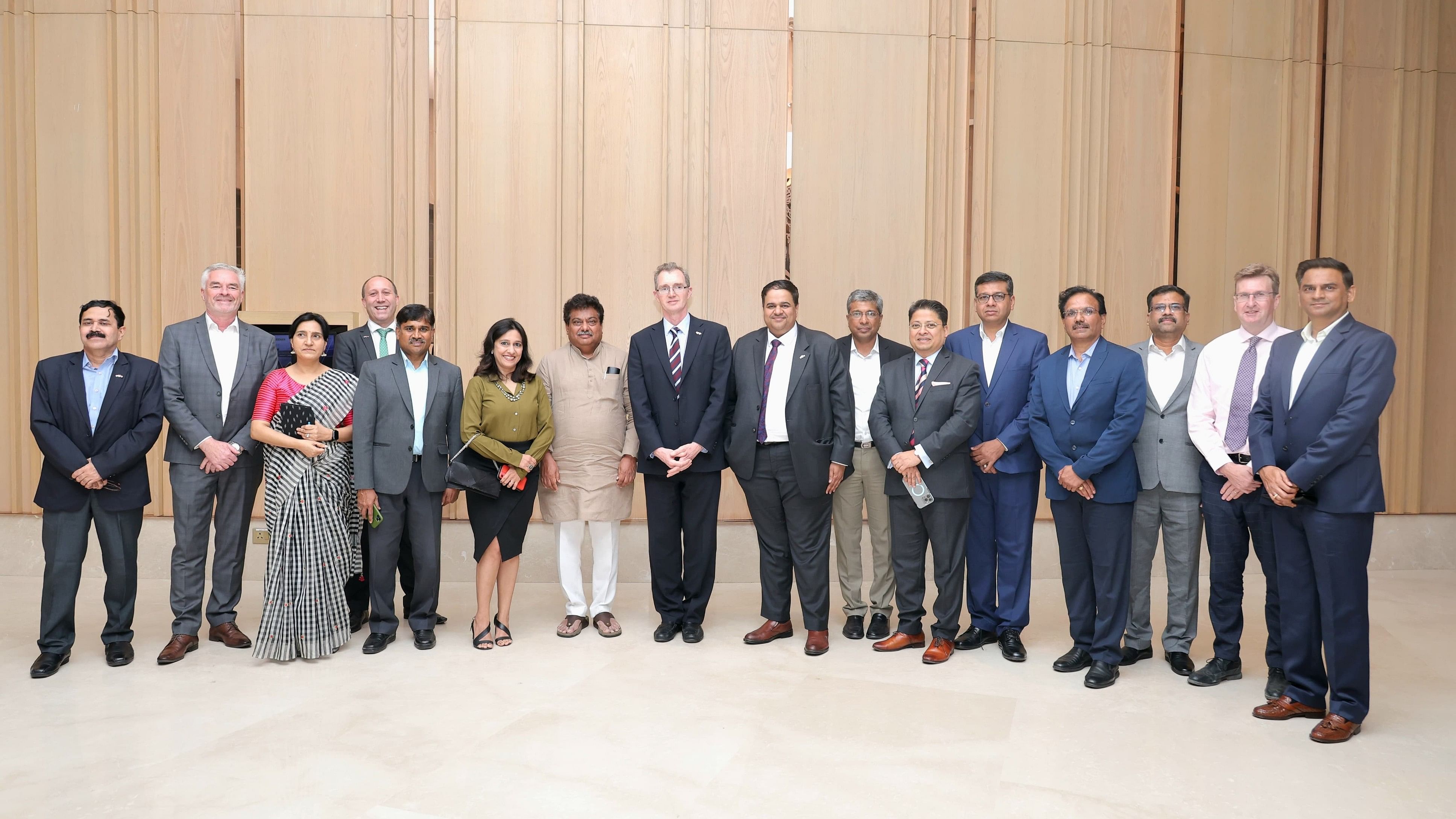 Wales delegation with Minister MB Patil in Karnataka 