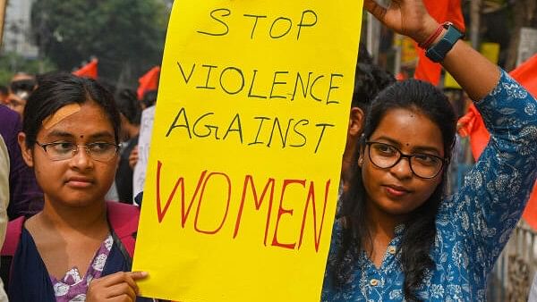 <div class="paragraphs"><p>People&nbsp;participate in a protest rally over Sandeshkhali incident, in Kolkata.&nbsp;</p></div>