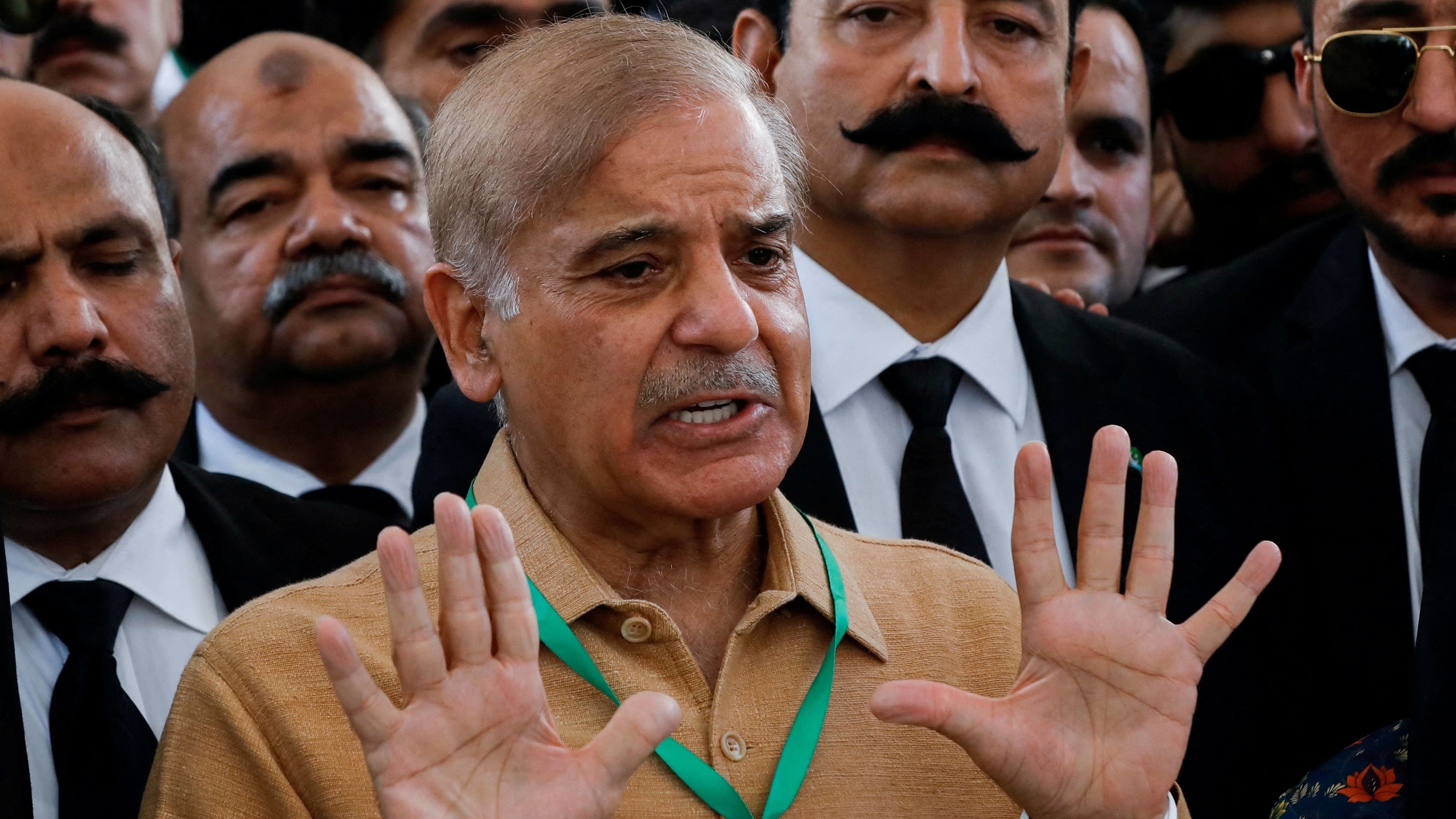 <div class="paragraphs"><p>A file photo of&nbsp;Shehbaz Sharif speaking to media  in Islamabad</p></div>