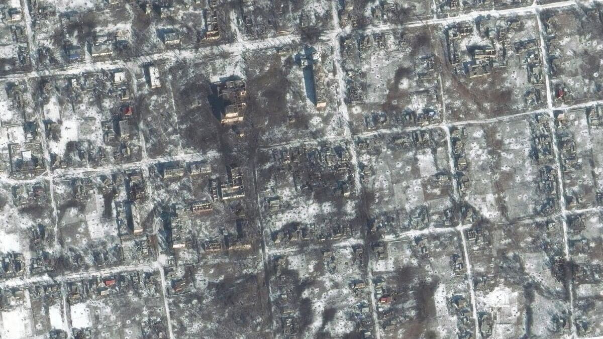 <div class="paragraphs"><p>A satellite image shows an overview of Petrivka following artillery shelling, amid Russia's attack on Ukraine, in Donetsk region, Ukraine, February 10, 2023.</p></div>