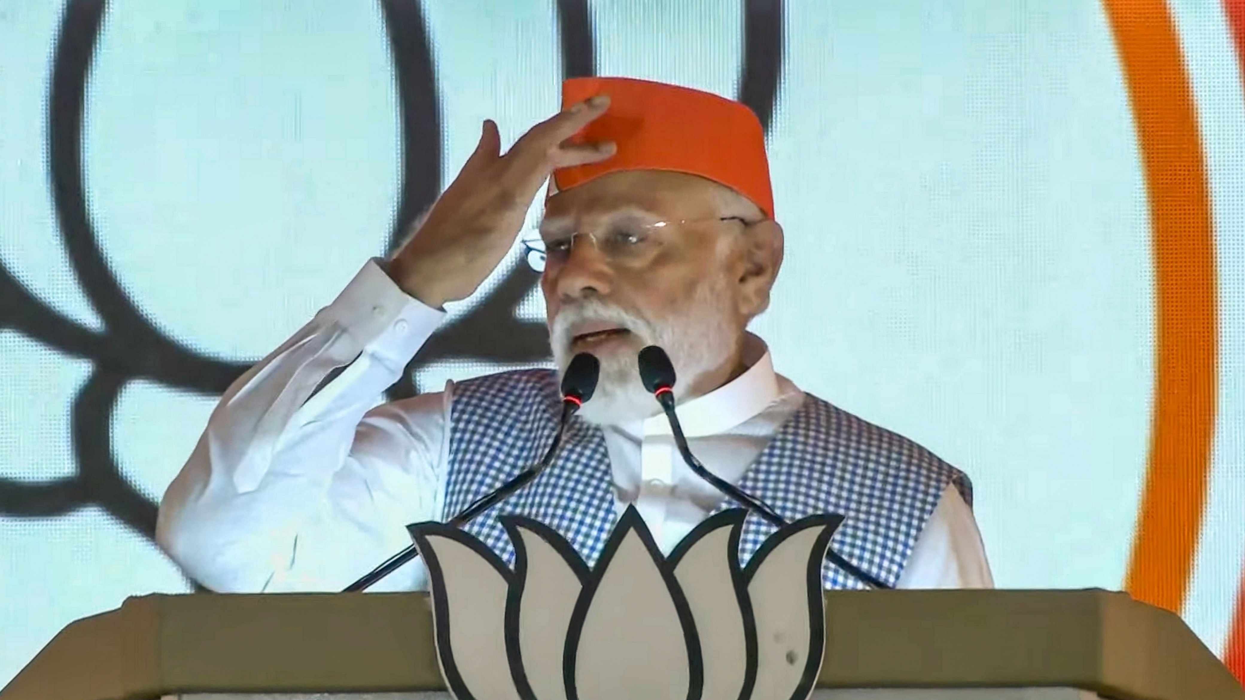 <div class="paragraphs"><p>Prime Minister Narendra Modi addresses a public meeting, in Jajpur district, Odisha, on Tuesday.</p></div>