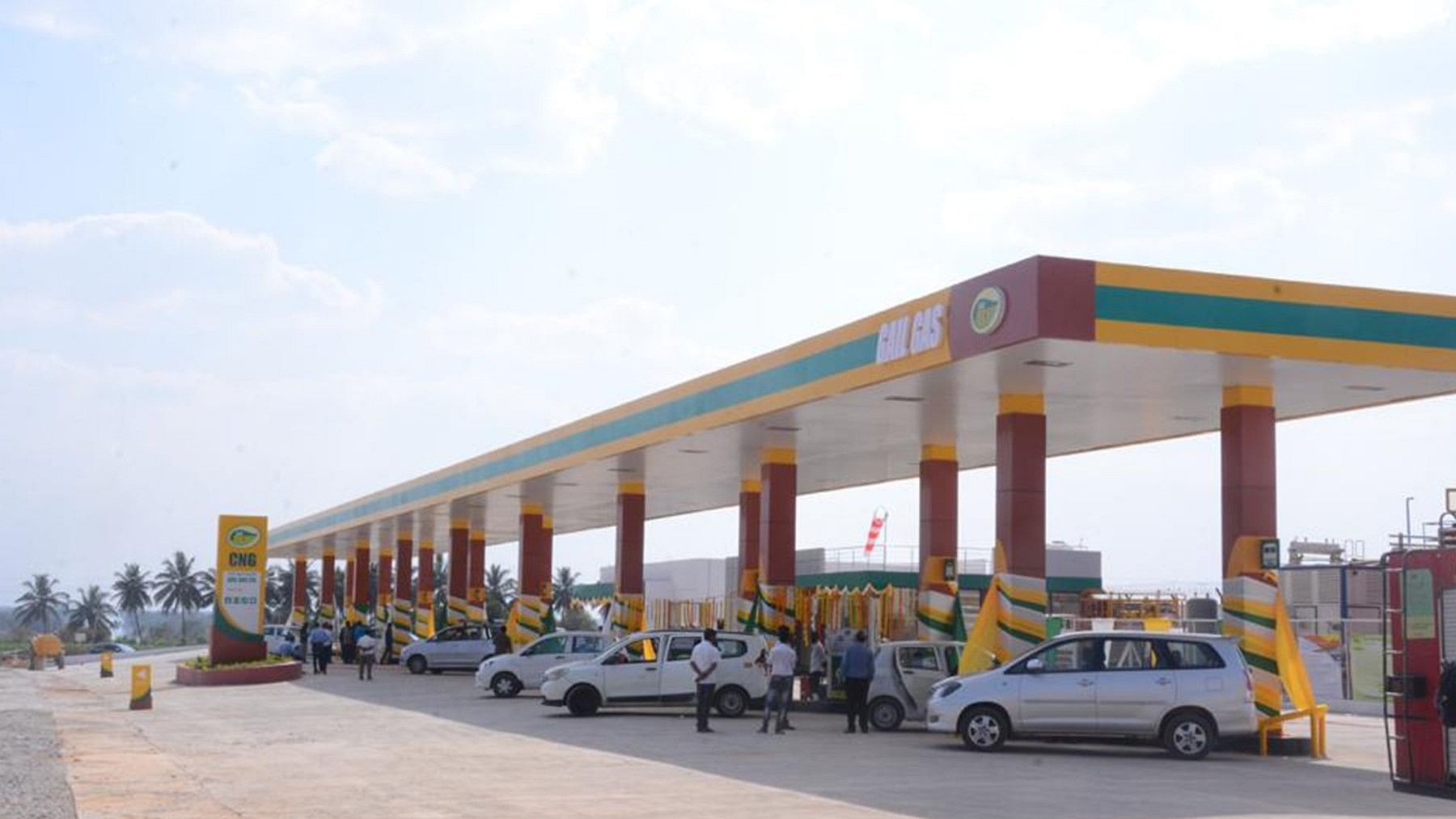 A CNG Station operated by GAIL Gas. 