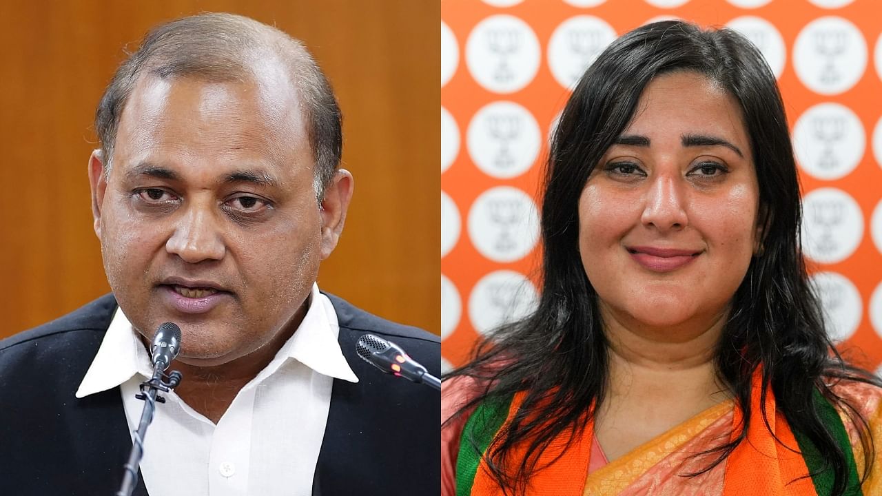 <div class="paragraphs"><p>(L to R) File pictures of&nbsp;AAP leader Somnath Bharti; Daughter of late BJP leader Sushma Swaraj,&nbsp; Bansuri Swaraj.&nbsp;</p></div>