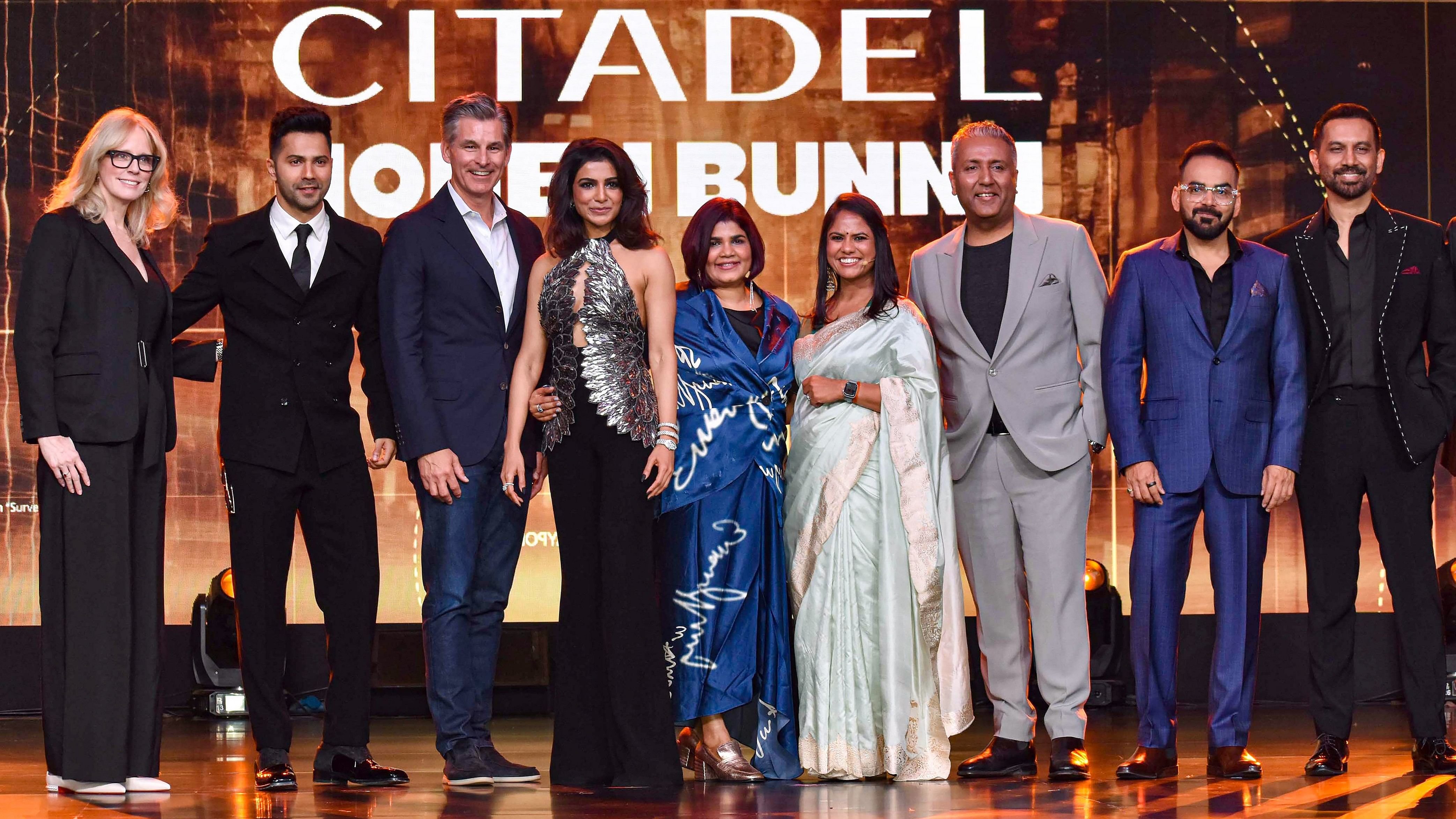 <div class="paragraphs"><p>Mumbai: Actors Varun Dhawan and Samantha Ruth Prabhu and others during the announcement of the show Citadel: Honey Bunnyat the 'Prime Video Presents' event, in Mumbai, Tuesday, March 19, 2024. </p></div>