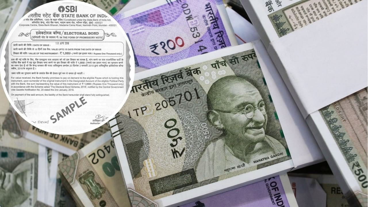 <div class="paragraphs"><p>Electoral bond seen along with rupee notes.</p></div>