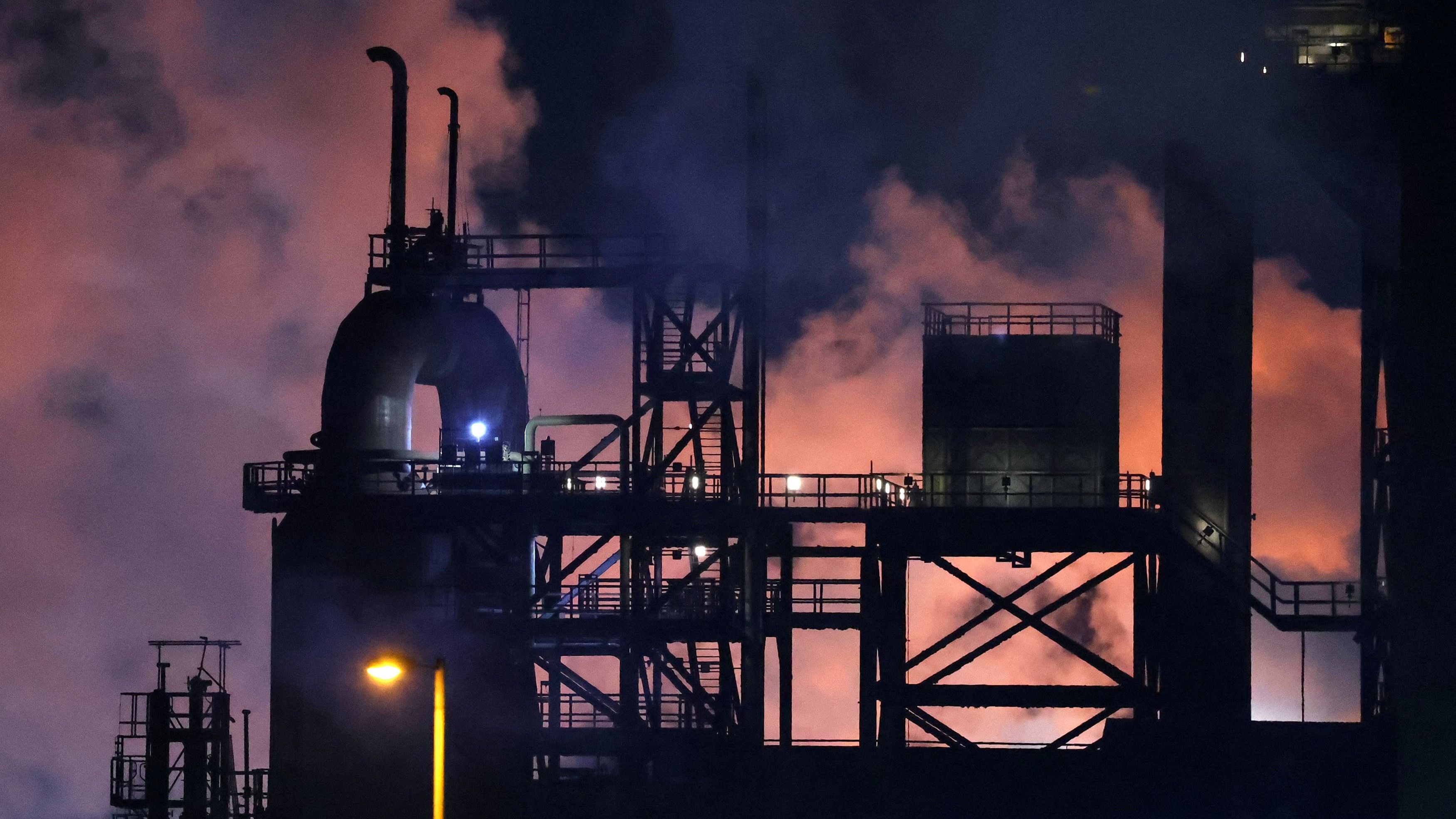 <div class="paragraphs"><p>Steel Port Talbot steel production plant is seen at night time, ahead of its planned transition from blast furnace to electric arc furnaces, at Port Talbot, Wales, Britain, March 11.</p></div>