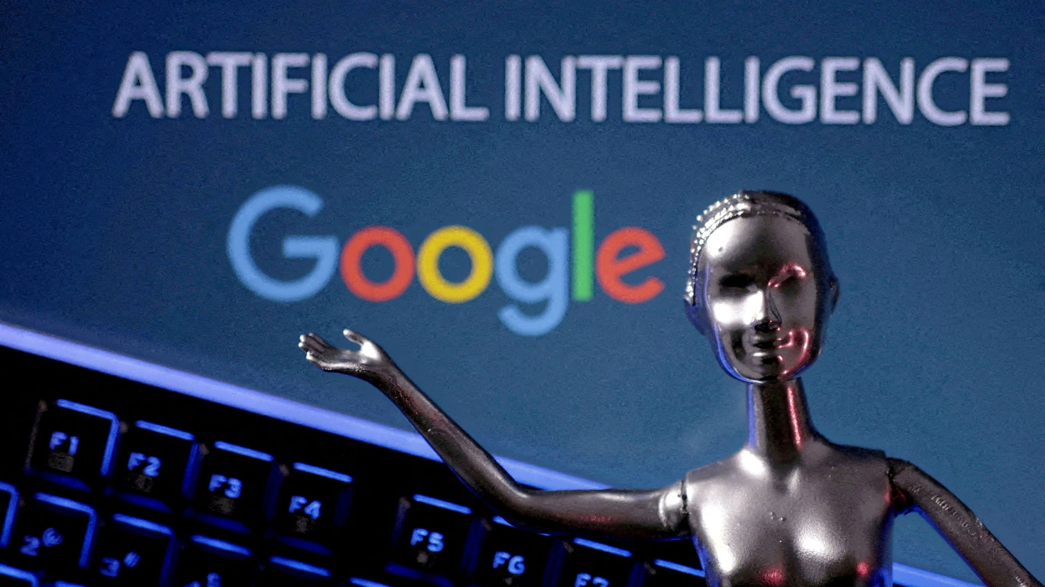 <div class="paragraphs"><p>Google logo and AI Artificial Intelligence words are seen in this illustration taken, May 4, 2023. </p></div>