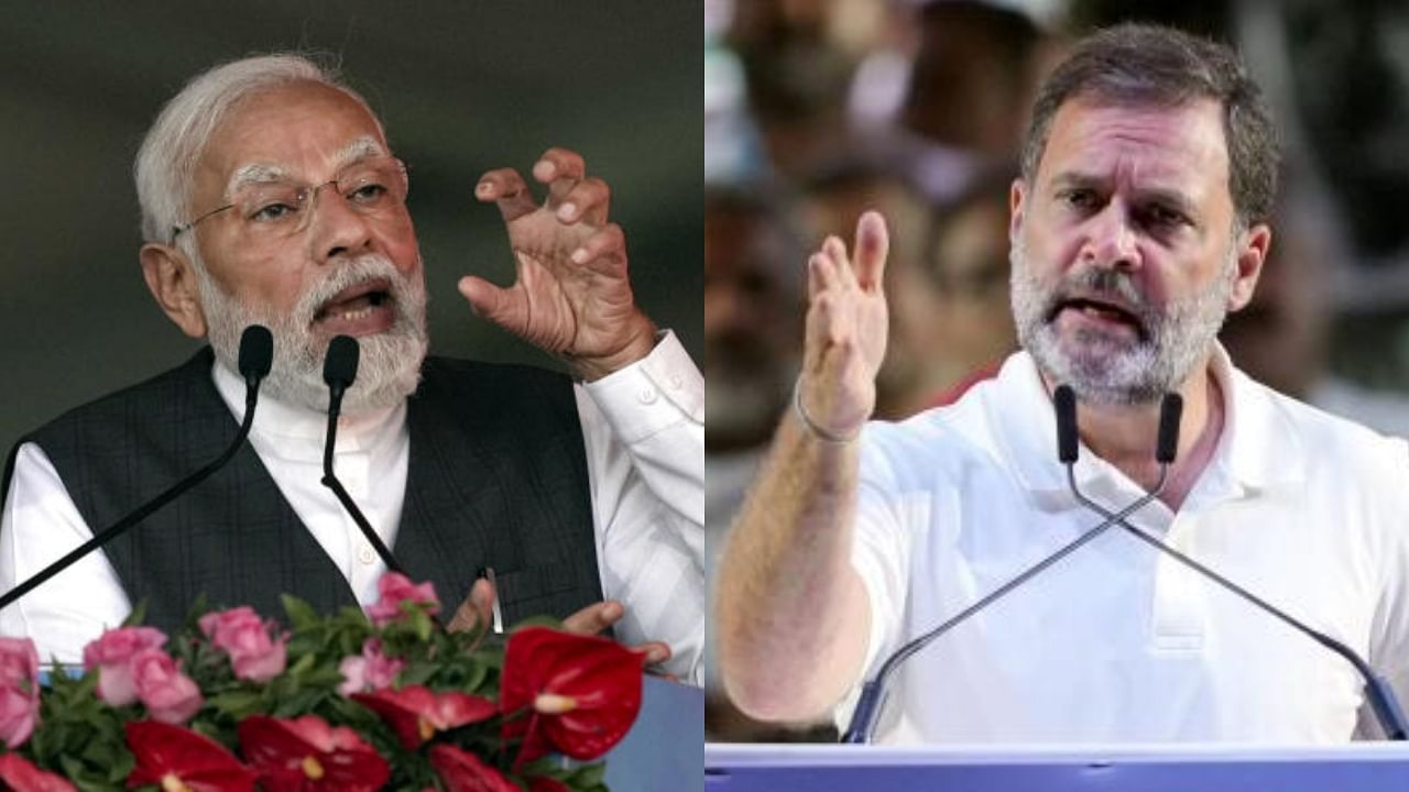 <div class="paragraphs"><p>PM Narendra Modi in Maharashtra (left) and Congress leader Rahul Gandhi in the state (right).</p></div>