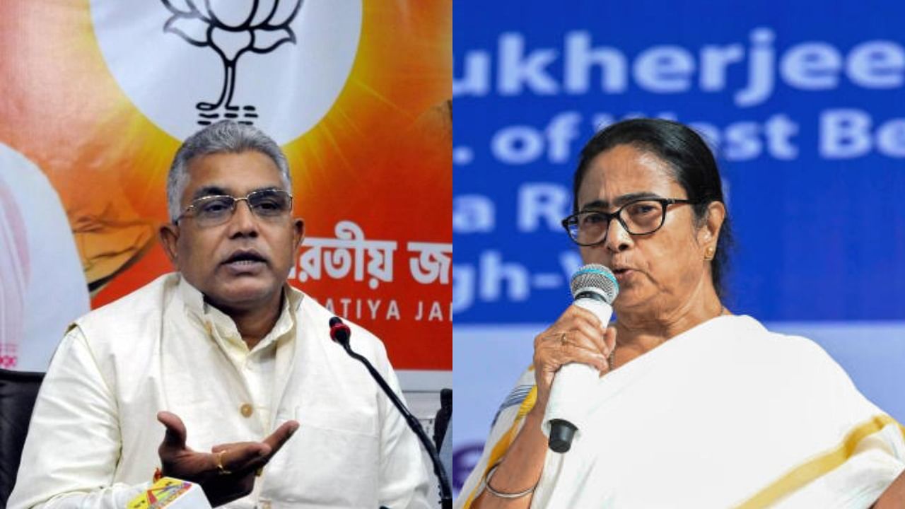 <div class="paragraphs"><p>BJP leader Dilip&nbsp;Ghosh, and West Bengal Chief Minister&nbsp;Mamata Banerjee.  </p></div>