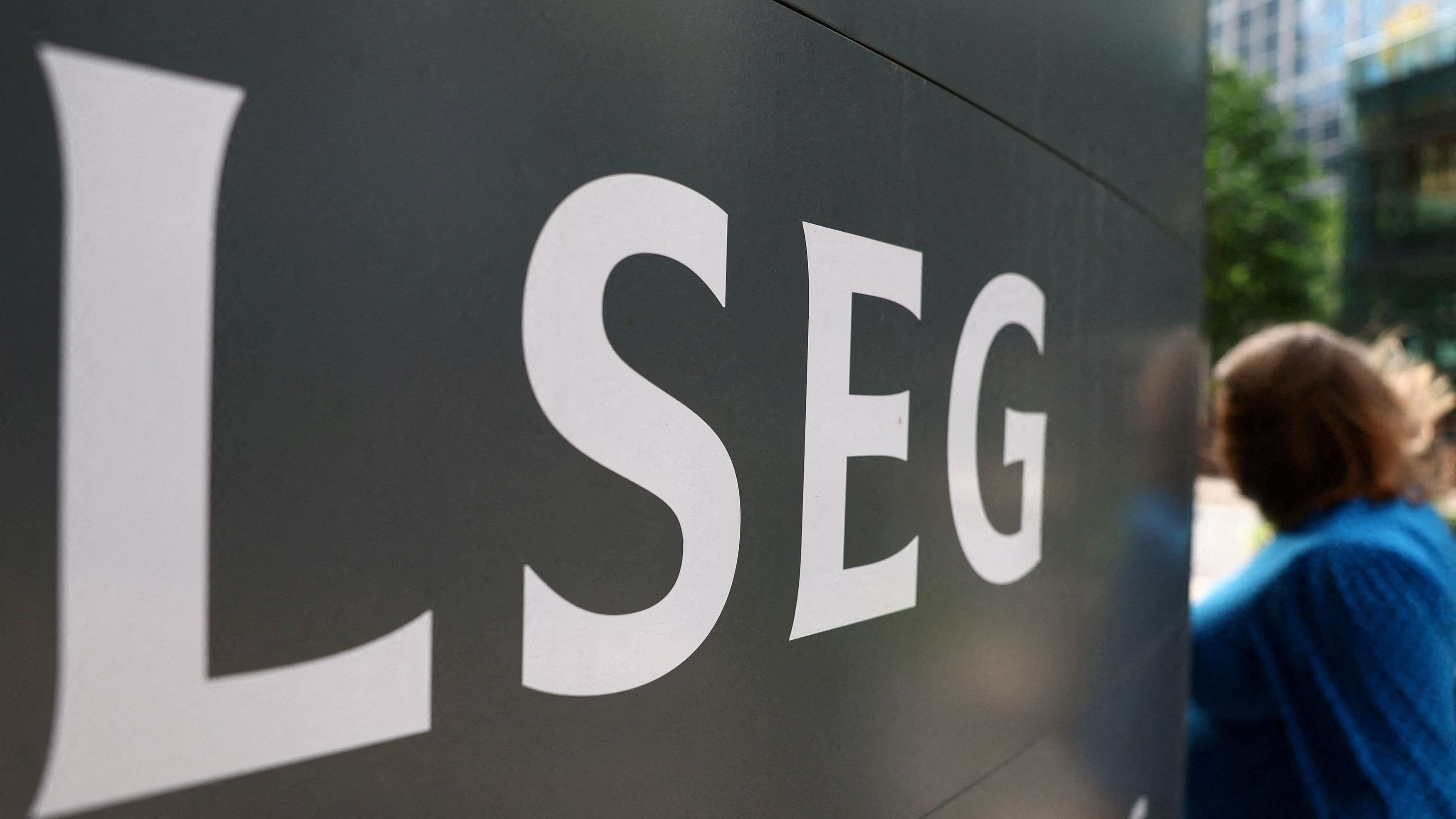 <div class="paragraphs"><p>Signage for the London Stock Exchange Group is seen outside of offices in Canary Wharf in London</p></div>