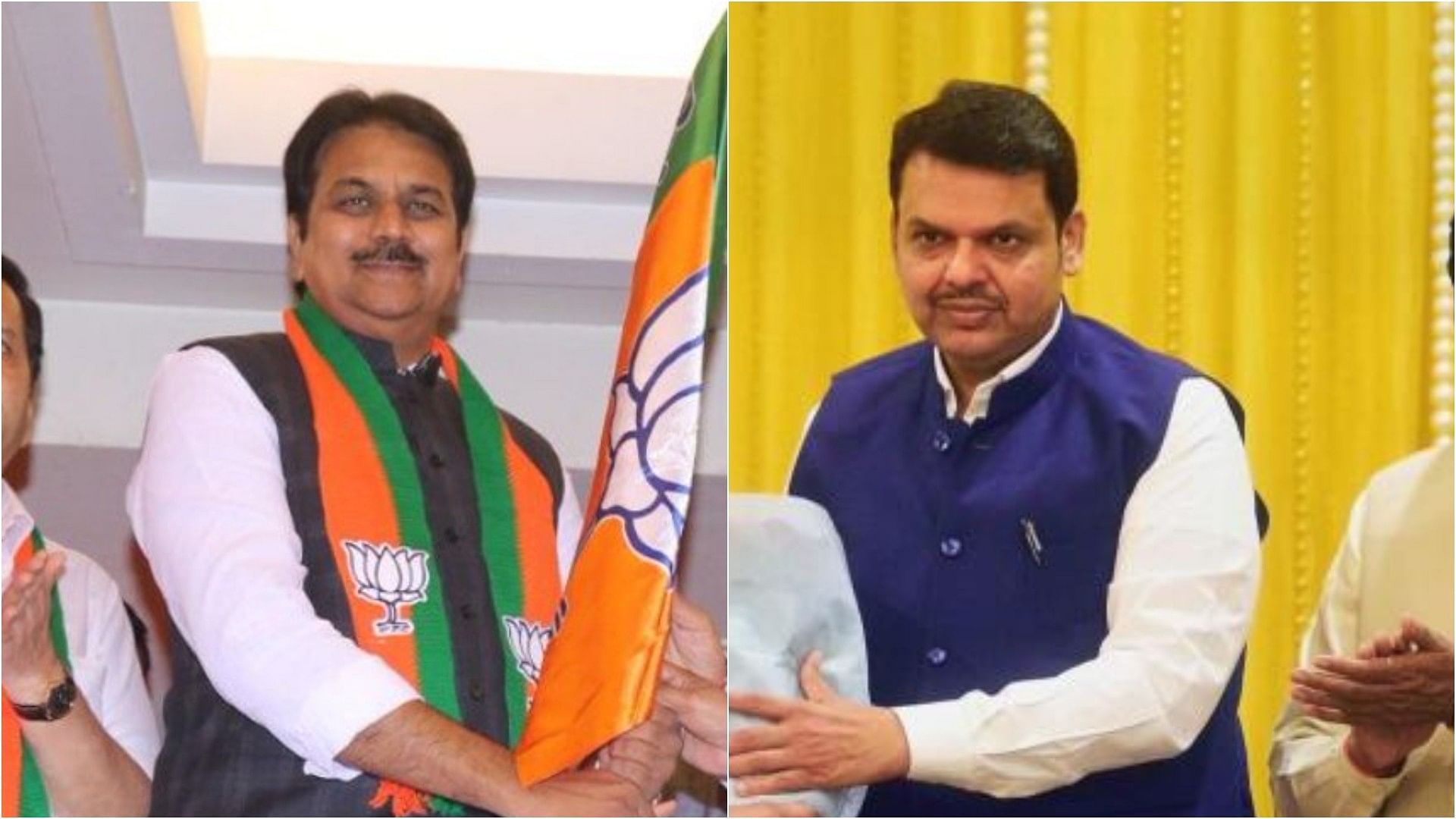 <div class="paragraphs"><p>Harshvardhan Patil and Devendra Fadnavis&nbsp;</p></div>