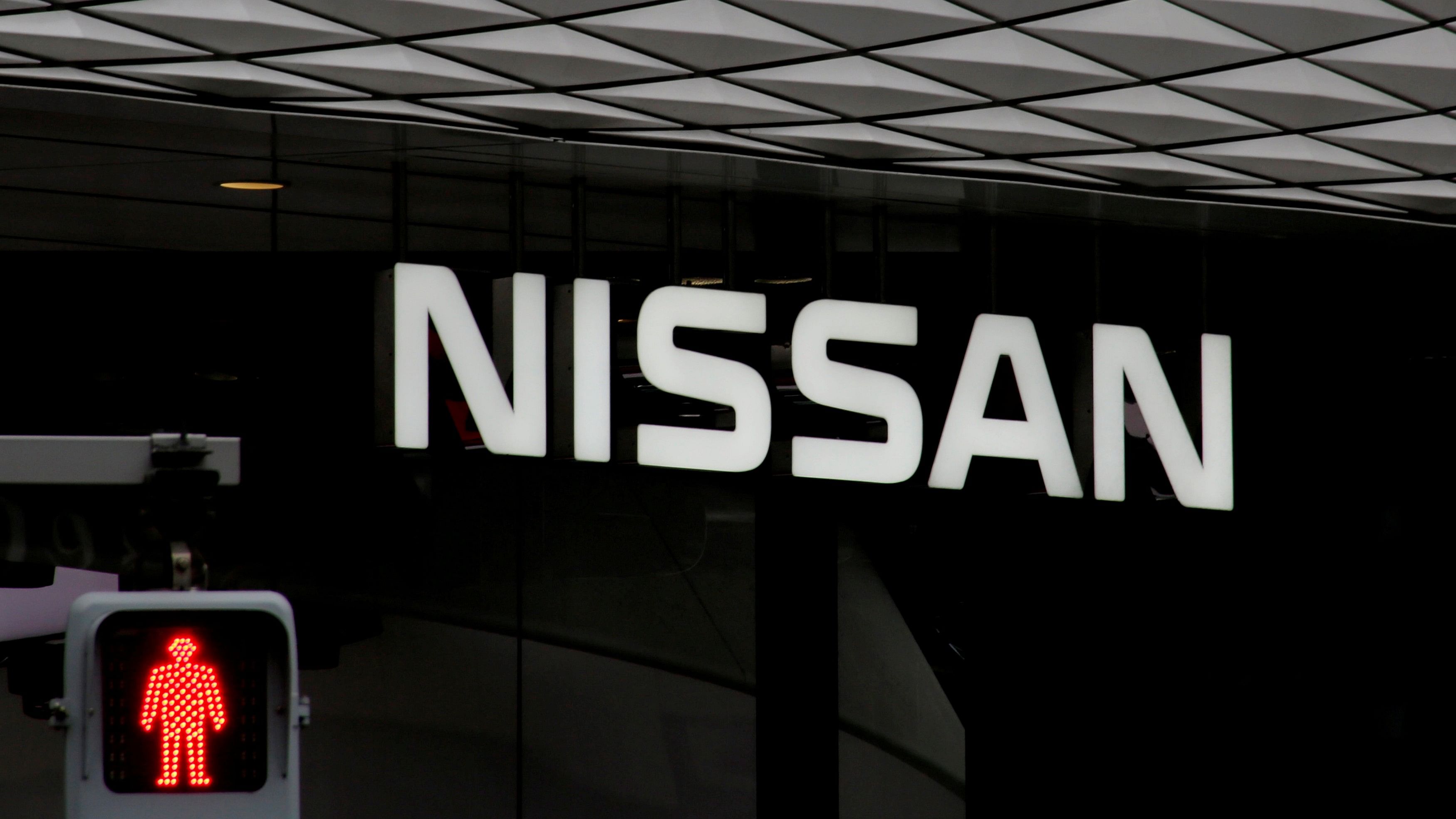 <div class="paragraphs"><p><strong>The logo of Nissan Motor Co. is seen at its show room</strong></p></div>