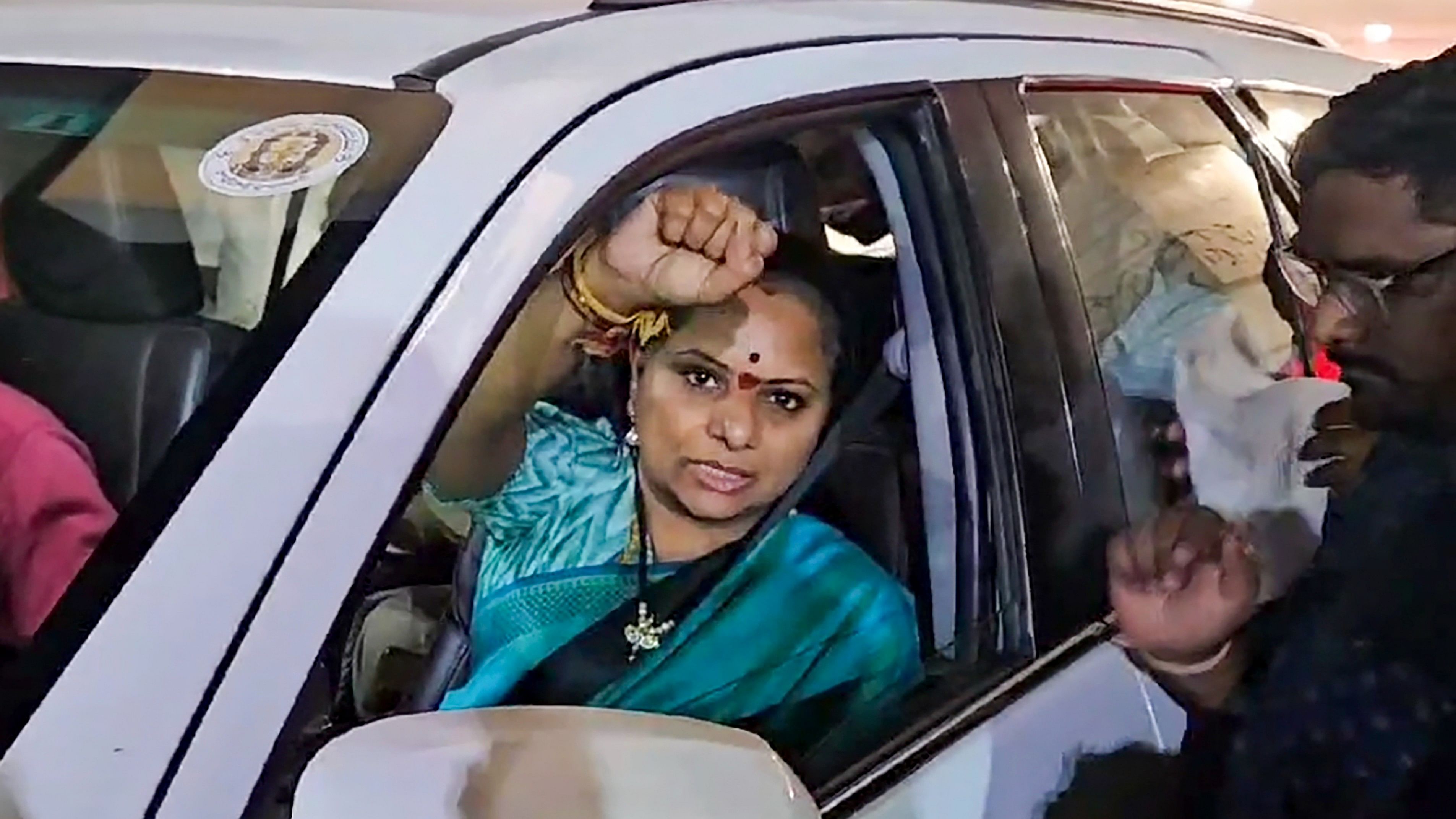 <div class="paragraphs"><p>BRS leader K Kavitha after being arrested by the ED, March 15, 2024.</p></div>