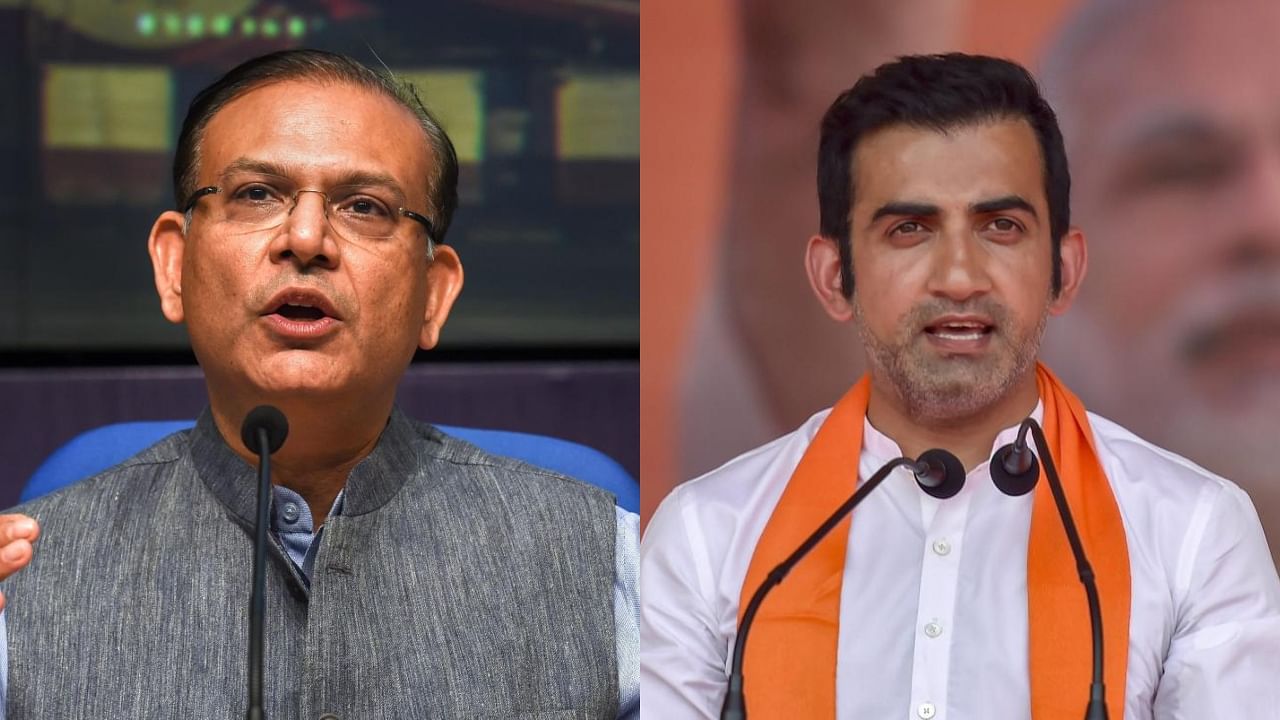 <div class="paragraphs"><p>BJP MPs Jayant Sinha and Gautam Gambhir (R)</p></div>