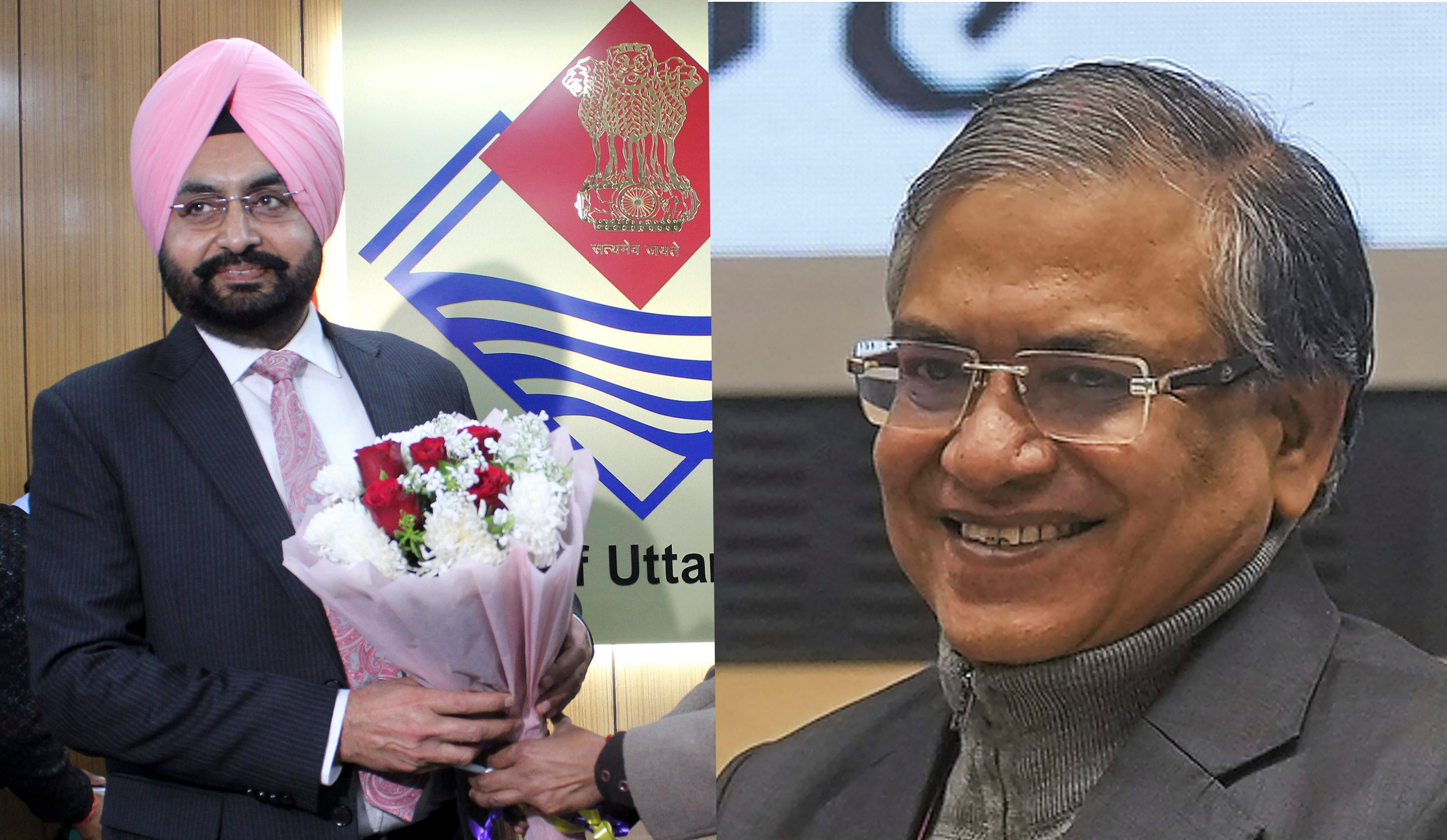 <div class="paragraphs"><p>Undated photos of former bureaucrats (L-R) Sukhbir Singh Sandhu and Gyanesh Kumar. Sandhu and Kumar were on Thursday, March 14, 2024, appointed as Election Commissioners, ahead of the announcement of the Lok Sabha polls. </p></div>