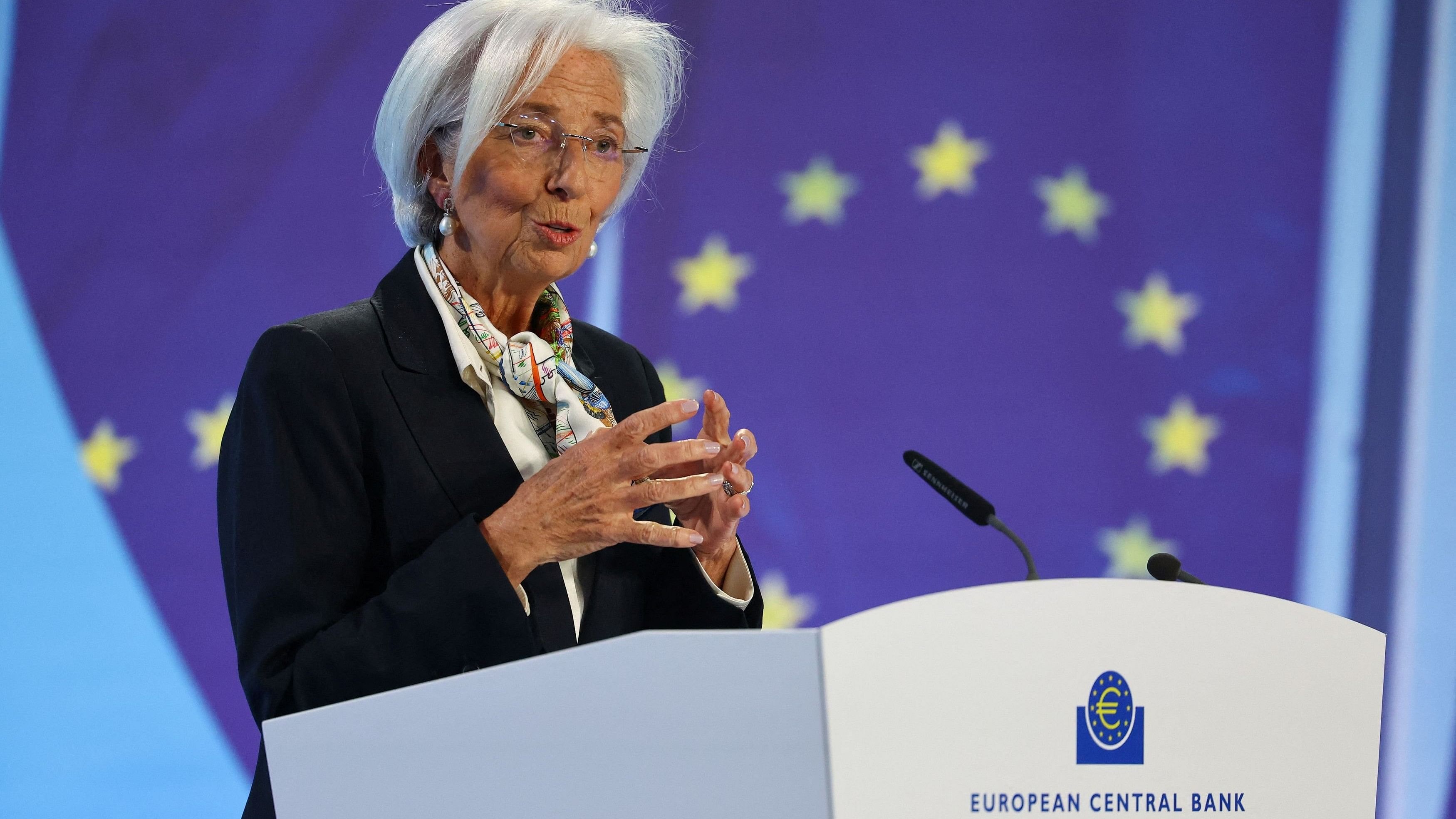 <div class="paragraphs"><p>European Central Bank  President Christine Lagarde speaks during a press conference following the Governing Council's monetary policy meeting at the ECB headquarters in Frankfurt, Germany, March 7, 2024. </p></div>
