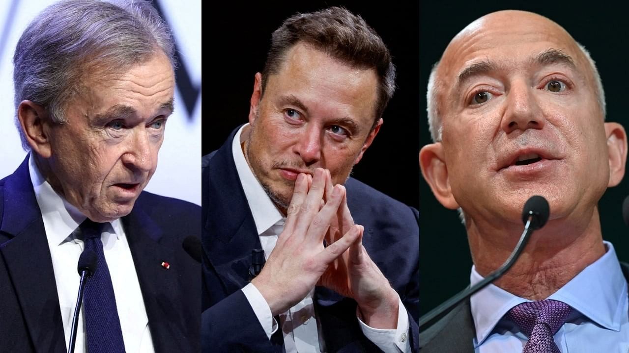 <div class="paragraphs"><p>World's Top 3 wealthiest individuals - Elon Musk, Jeff Bezos and&nbsp;Bernard Arnault - according to Hurun.</p></div>