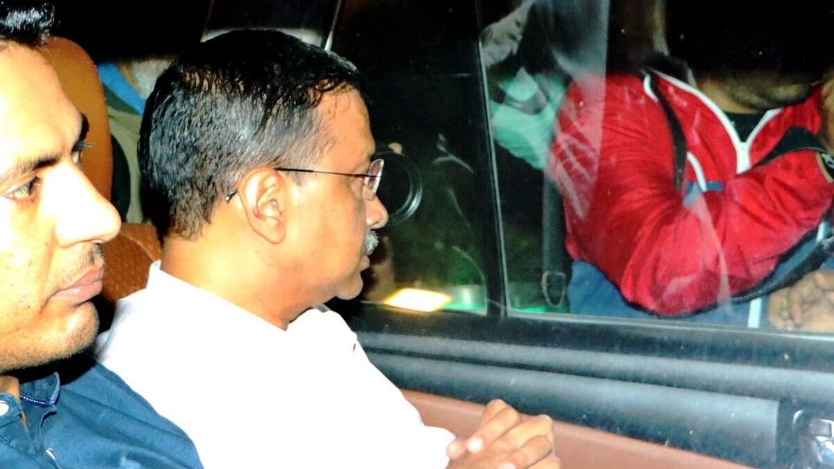 <div class="paragraphs"><p>Arvind Kejriwal being taken to the Enforcement Directorate office in an excise policy-linked money laundering case, in New Delhi on March 21, 2024.</p></div>