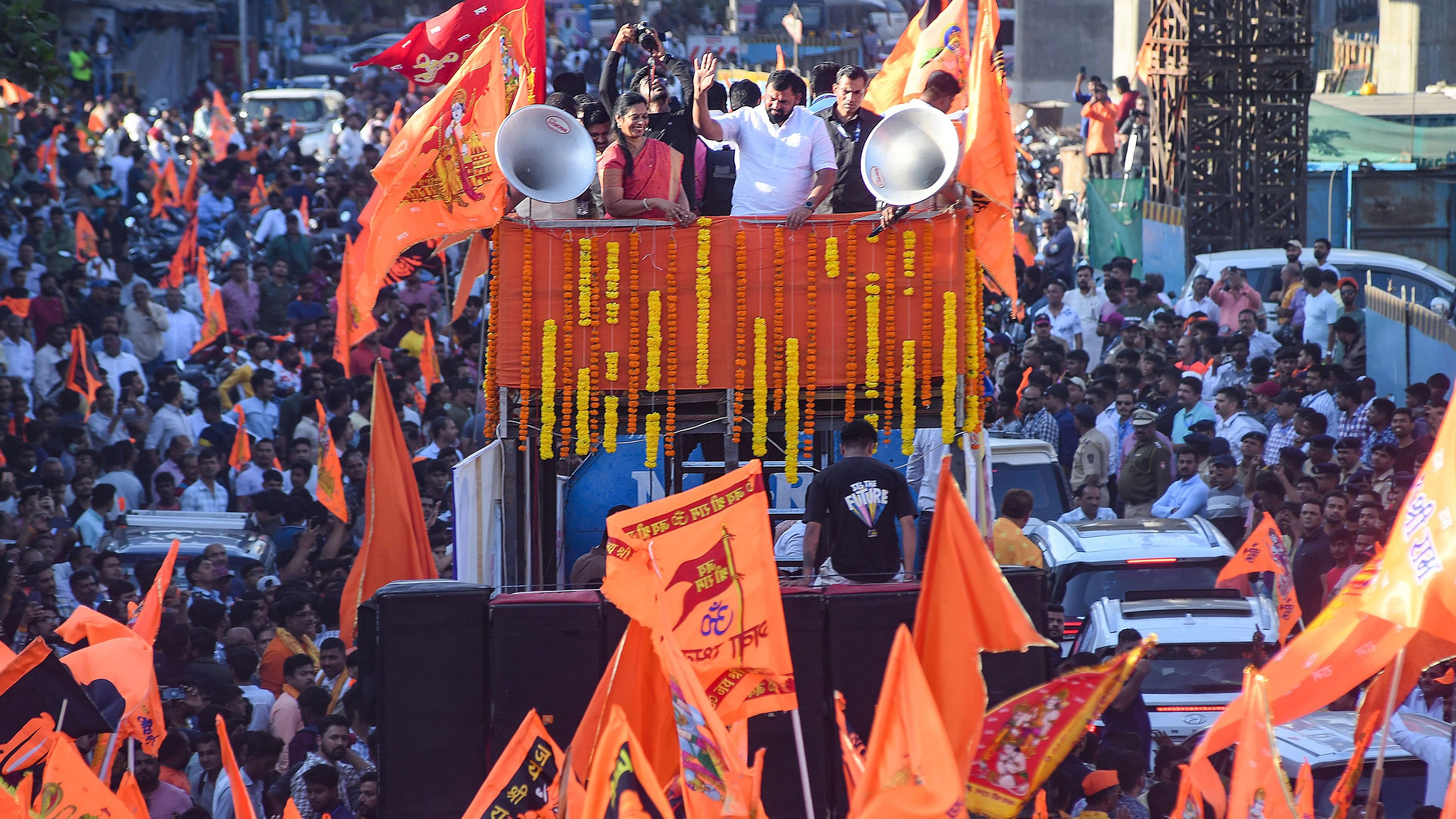 <div class="paragraphs"><p>BJP MLA from Telangana T Raja Singh during a rally, at Mira Road in Mumbai, Sunday, Feb. 25, 2024. </p></div>
