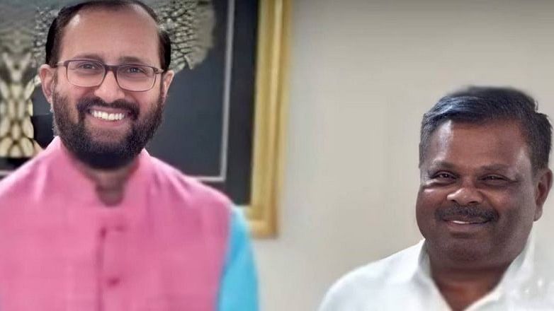 <div class="paragraphs"><p>S Rajendran's picture with BJP Kerala in-charge Prakash Javadekar had gone viral on social media.</p></div>