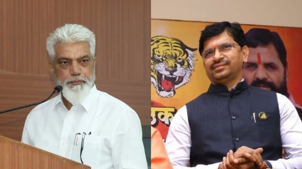 <div class="paragraphs"><p>(From left) Ruling Shiv Sena Minister Dada Bhuse and Karjat MLA&nbsp;Mahendra Thorve.</p></div>