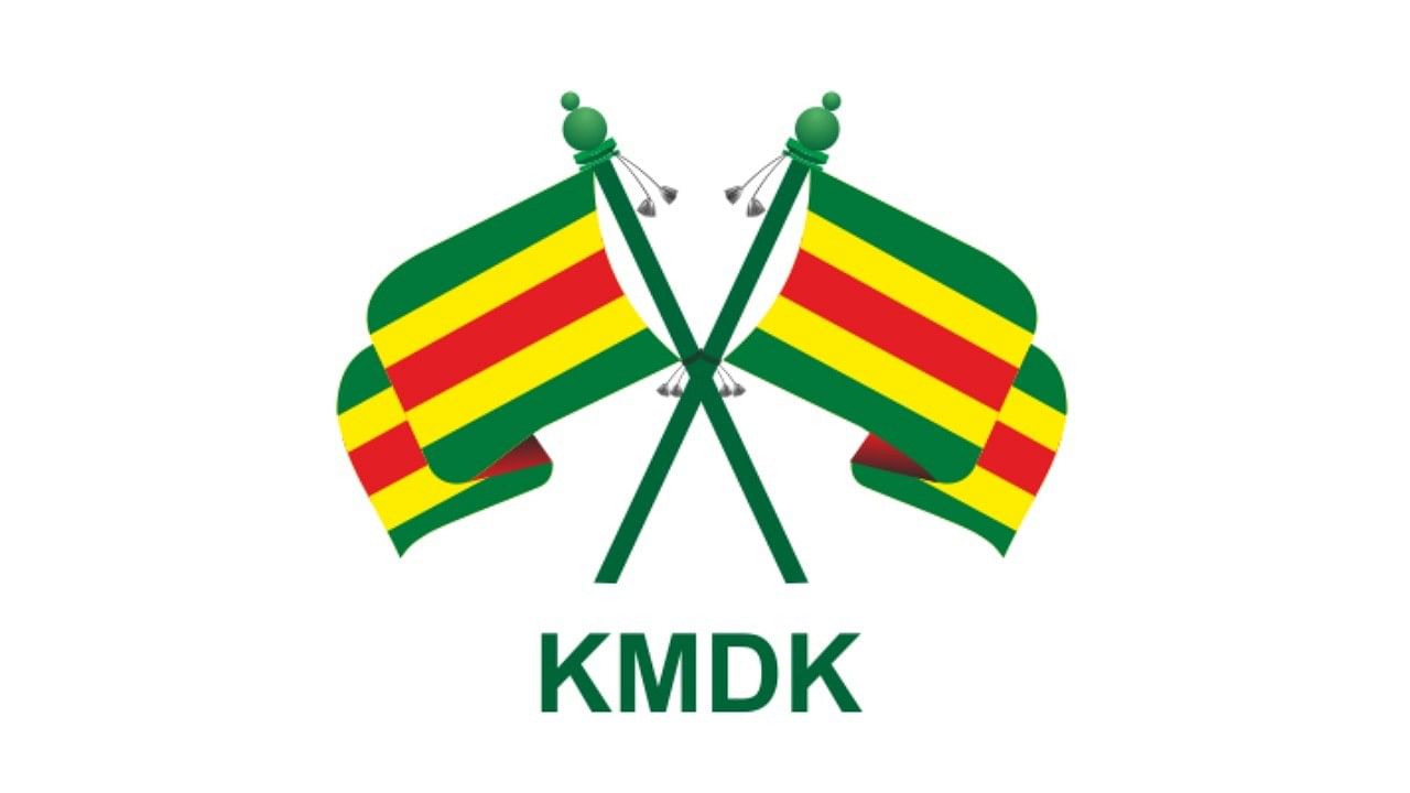 <div class="paragraphs"><p>A flag of Kongunadu Makkal Desia Katchi (KDMK), an ally of the ruling ruling DMK in Tamil Nadu</p></div>