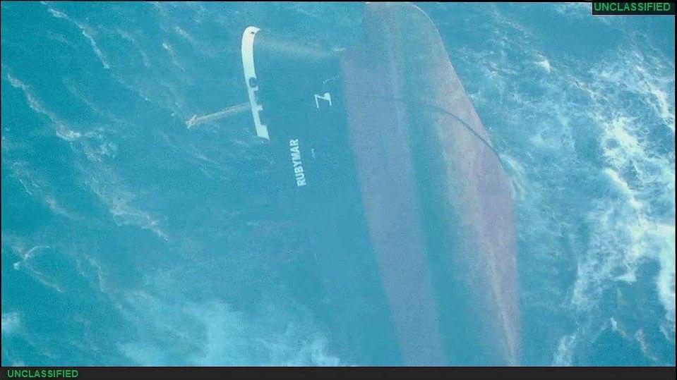 <div class="paragraphs"><p>The UK-owned vessel Rubymar, which had sunk in the Red Sea after being struck by an anti-ship ballistic missile fired by Yemeni Houthi militants.&nbsp;</p></div>