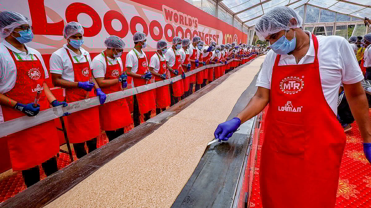 A culinary triumph At 123 feet, MTR sets Guinness World Record for