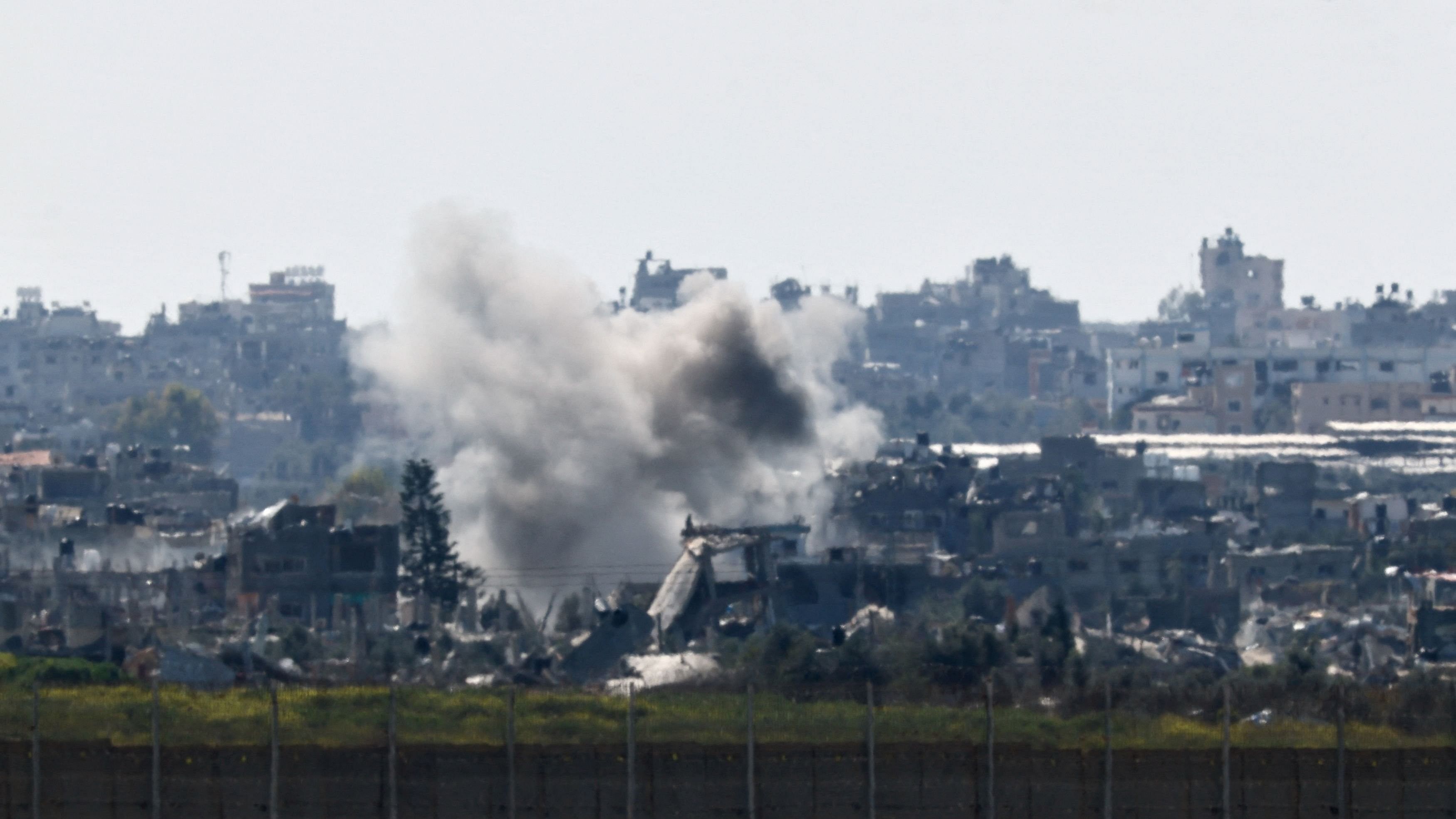 <div class="paragraphs"><p>Smoke rises during an explosion in Gaza, amid the ongoing conflict between Israel and the Palestinian group Hamas, as seen from Israel's border with Gaza in southern Israel March 5, 2024.</p></div>