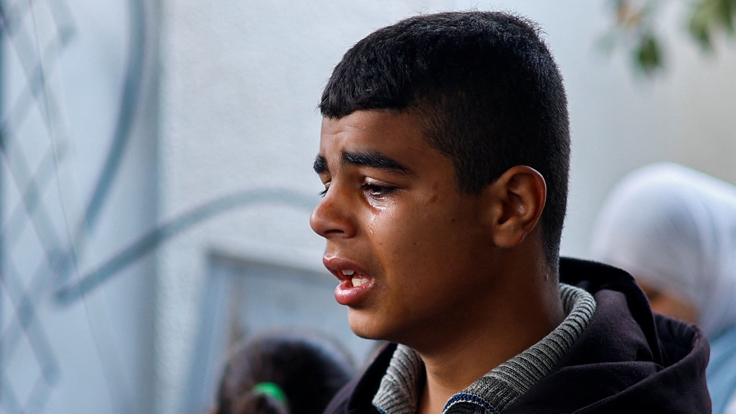 <div class="paragraphs"><p>File Photo: Mourners react following the death of Palestinians in Israeli strikes, amid the ongoing conflict between Israel and the Palestinian Islamist group Hamas, at Abu Yousef Al-Najjar hospital in Rafah in the southern Gaza Strip February 22, 2024. </p></div>