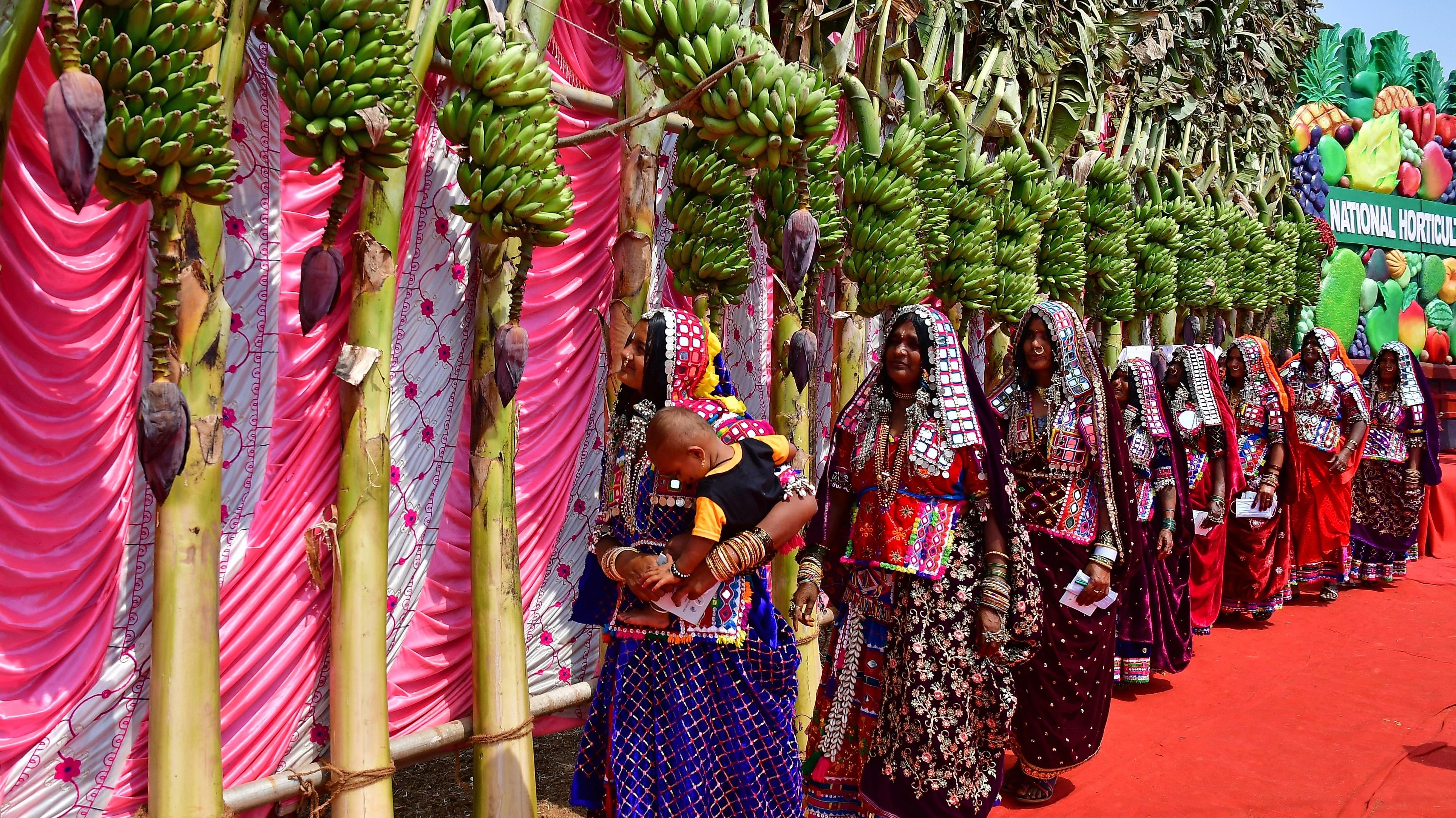 <div class="paragraphs"><p>Women from the Lambani community at the horticulture mela on Wednesday. </p></div>