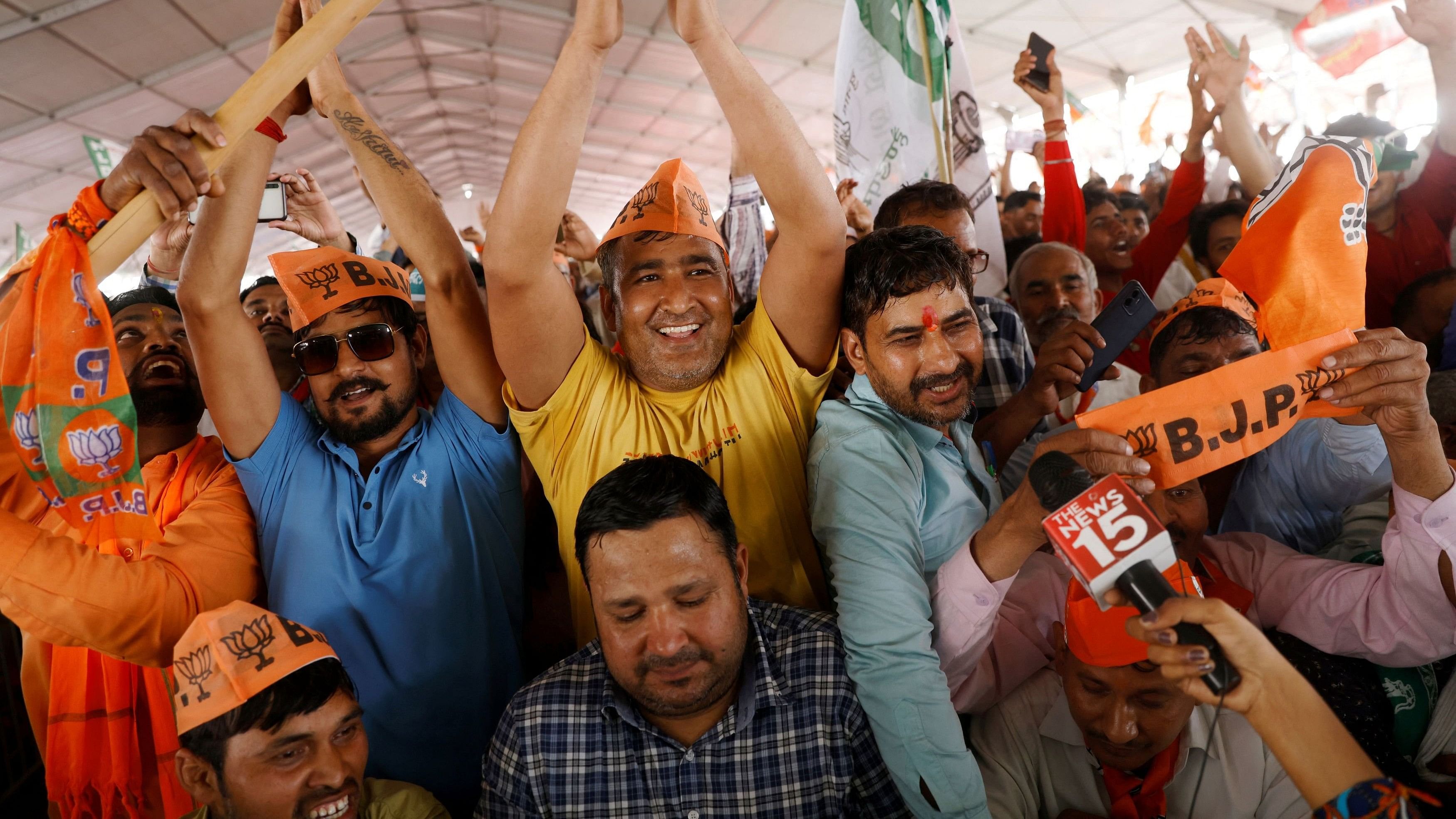 <div class="paragraphs"><p>Supporters of India's Prime Minister Narendra Modi attend an election campaign rally in Meerut, India, March 31, 2024.</p></div>