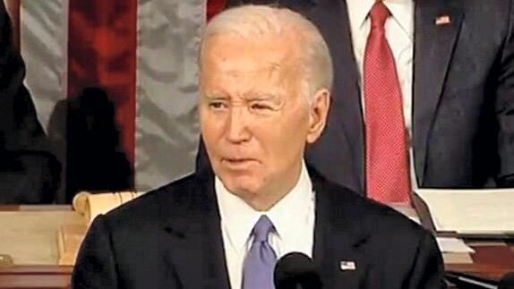 <div class="paragraphs"><p>US President Joe Biden delivers the State of the Union address, in Washington, Friday on March 8, 2024.</p></div>