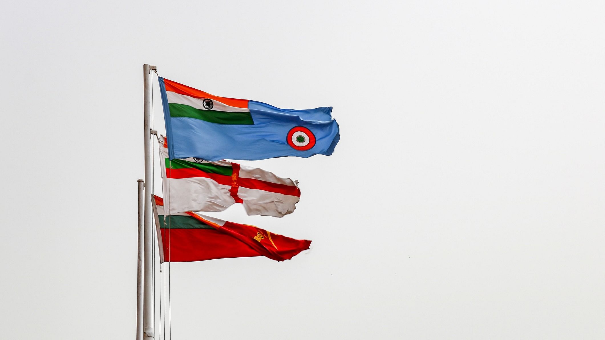 <div class="paragraphs"><p>Representative image showing Flags of Indian Armed forces.</p></div>