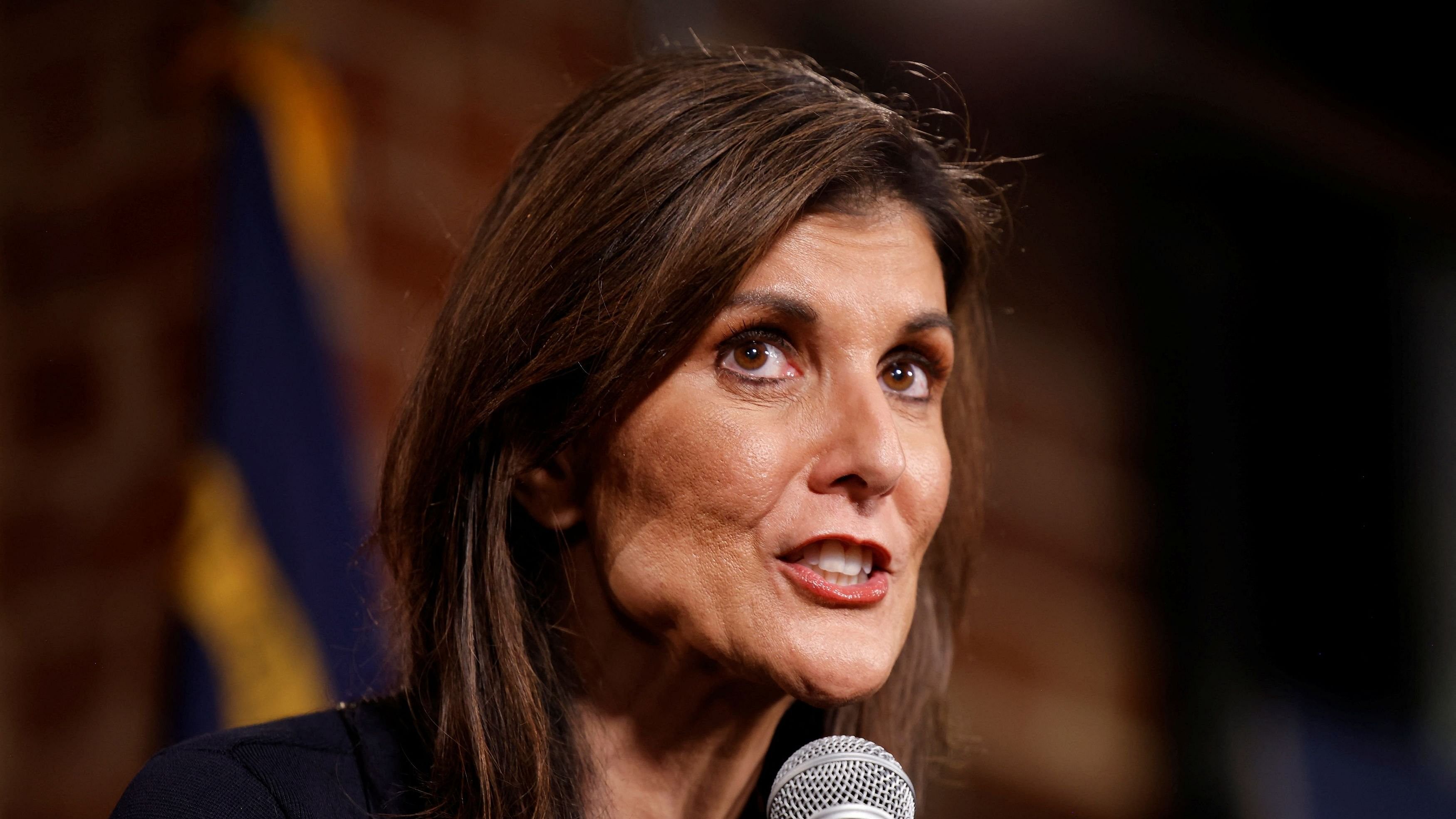 <div class="paragraphs"><p>Republican presidential candidate and former US Ambassador to the United Nations Nikki Haley speaks at a campaign event in a brewery in Charlotte, North Carolina, US, March 1, 2024.    </p></div>