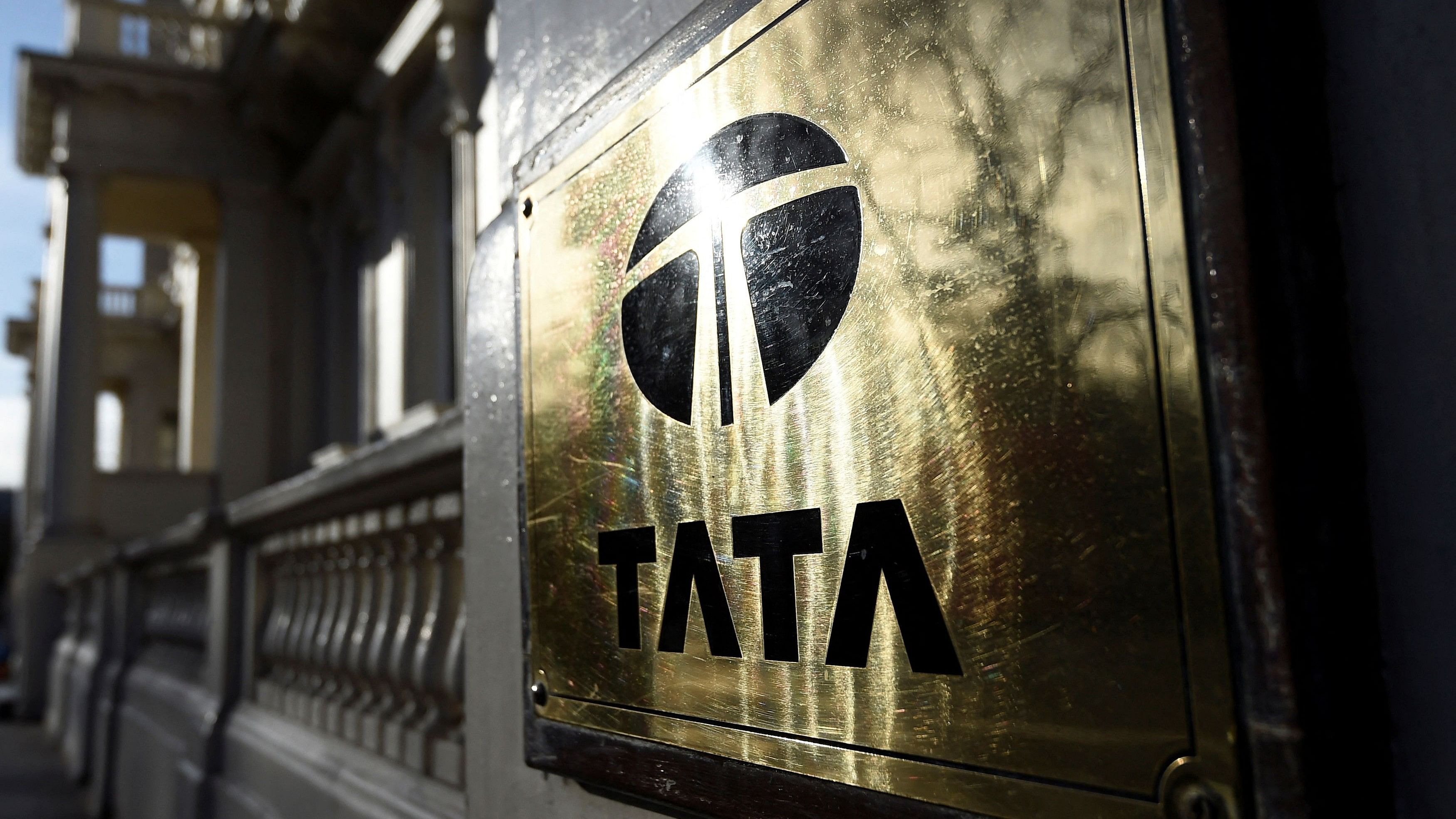 <div class="paragraphs"><p>A Tata Group logo seen on an office building in London.</p></div>