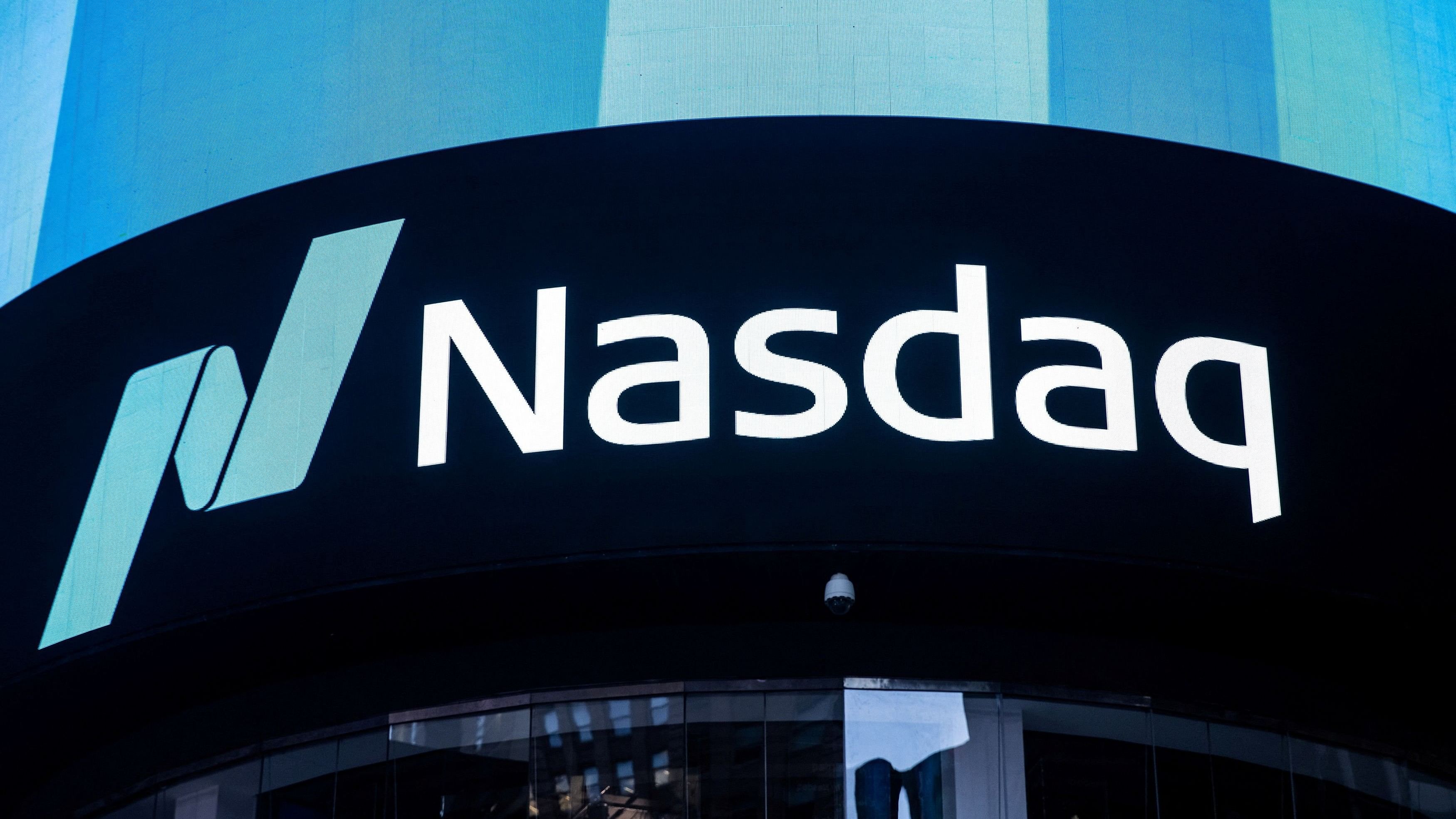 <div class="paragraphs"><p>The Nasdaq logo is displayed at the Nasdaq Market site in Times Square in New York City</p></div>