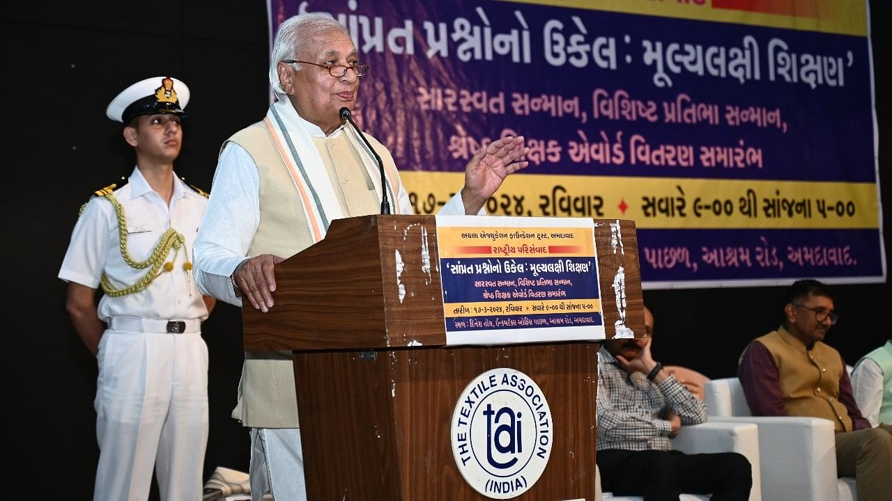 <div class="paragraphs"><p>Kerala Governor Shri Arif Mohammed Khan inaugurated the national symposium on Value based Education organized by Achala Education Foundation at Ahmedabad, Gujarat, on Sunday, March 17, 2024.</p></div>
