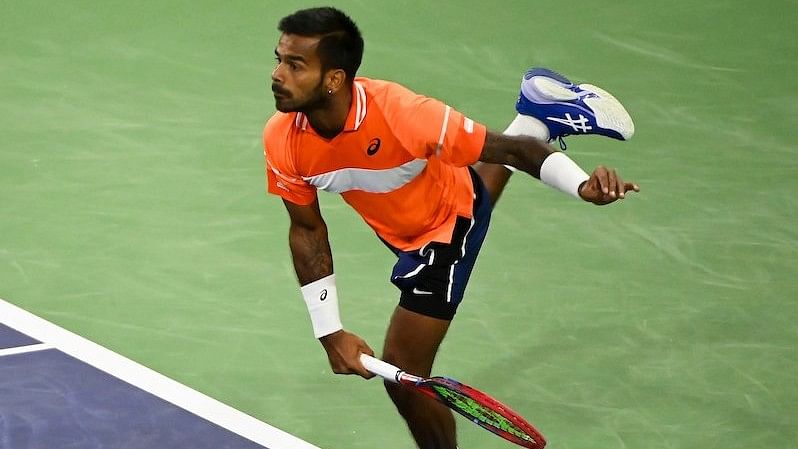 <div class="paragraphs"><p>A photo of Sumit Nagal at the&nbsp;BNP Paribas Open</p></div>