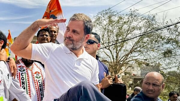 <div class="paragraphs"><p>Congress leader Rahul Gandhi during the Bharat Jodo Nyay Yatra, in Guna district, Madhya Pradesh, Monday, March 4, 2024.</p></div>