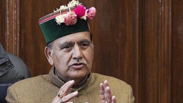 <div class="paragraphs"><p>Himachal Pradesh Assembly Speaker Kuldeep Singh Pathania addresses a press conference regarding the disqualification of six Congress MLAs for defying their party whip on voting, during the Budget session, in Shimla, Thursday, Feb. 29, 2024.</p></div>